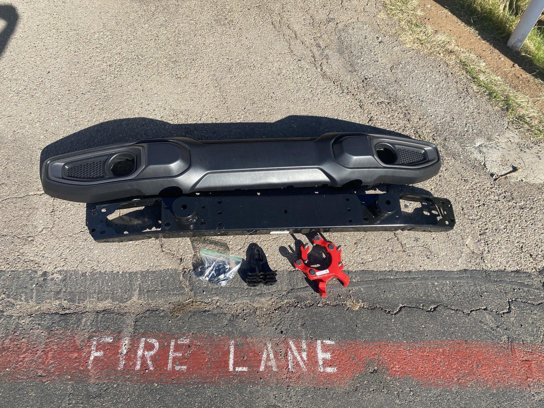 Jeep Gladiator OEM plastic bumper for JT Rubicon no lights hardware included $100 OBO BB3284A0-FFDC-4741-AF24-4A7575F0AB2E