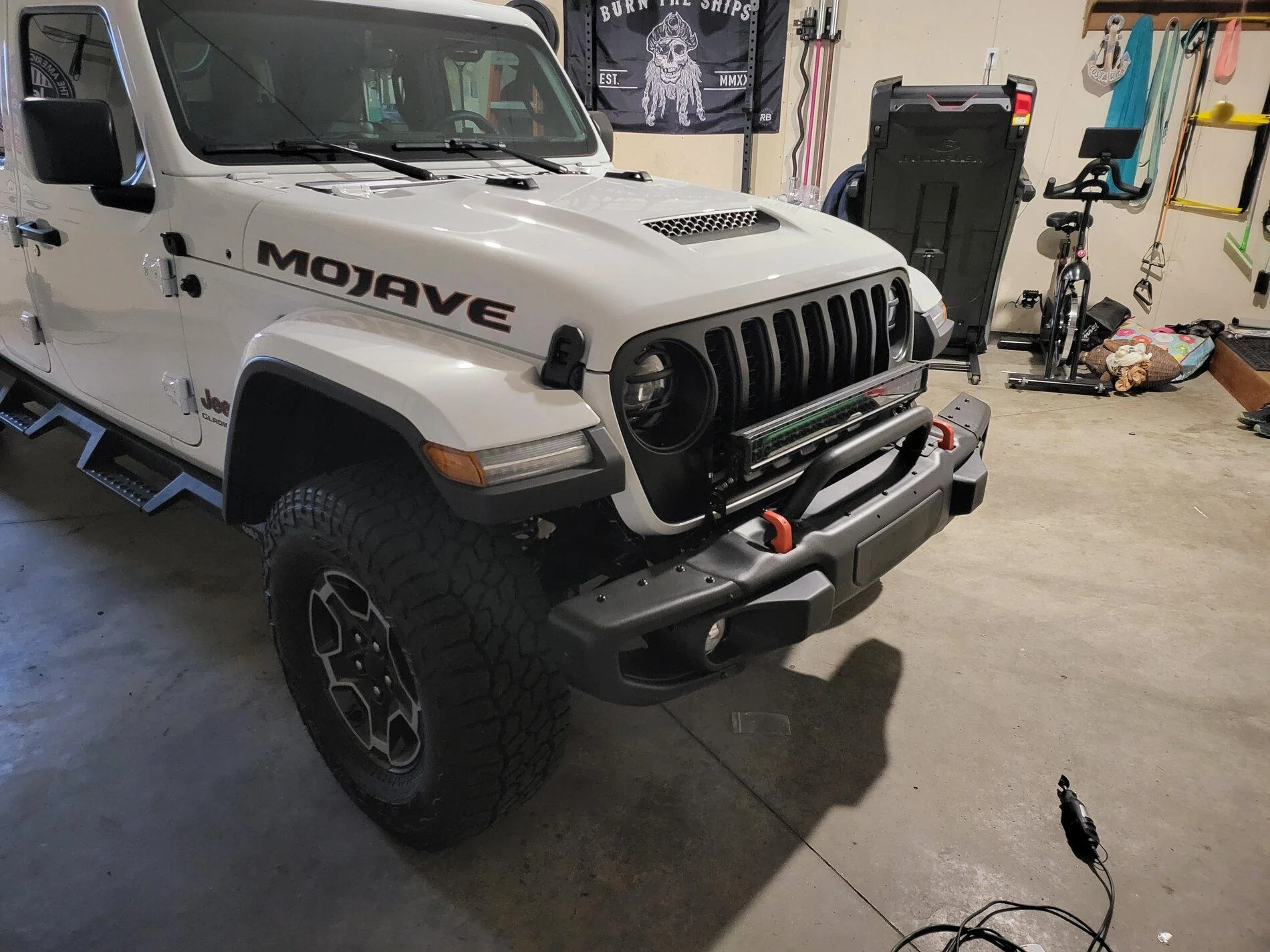 Jeep Gladiator Swapping the Mojave plastic bumper with the Mopar steel bumper 20211019_173528