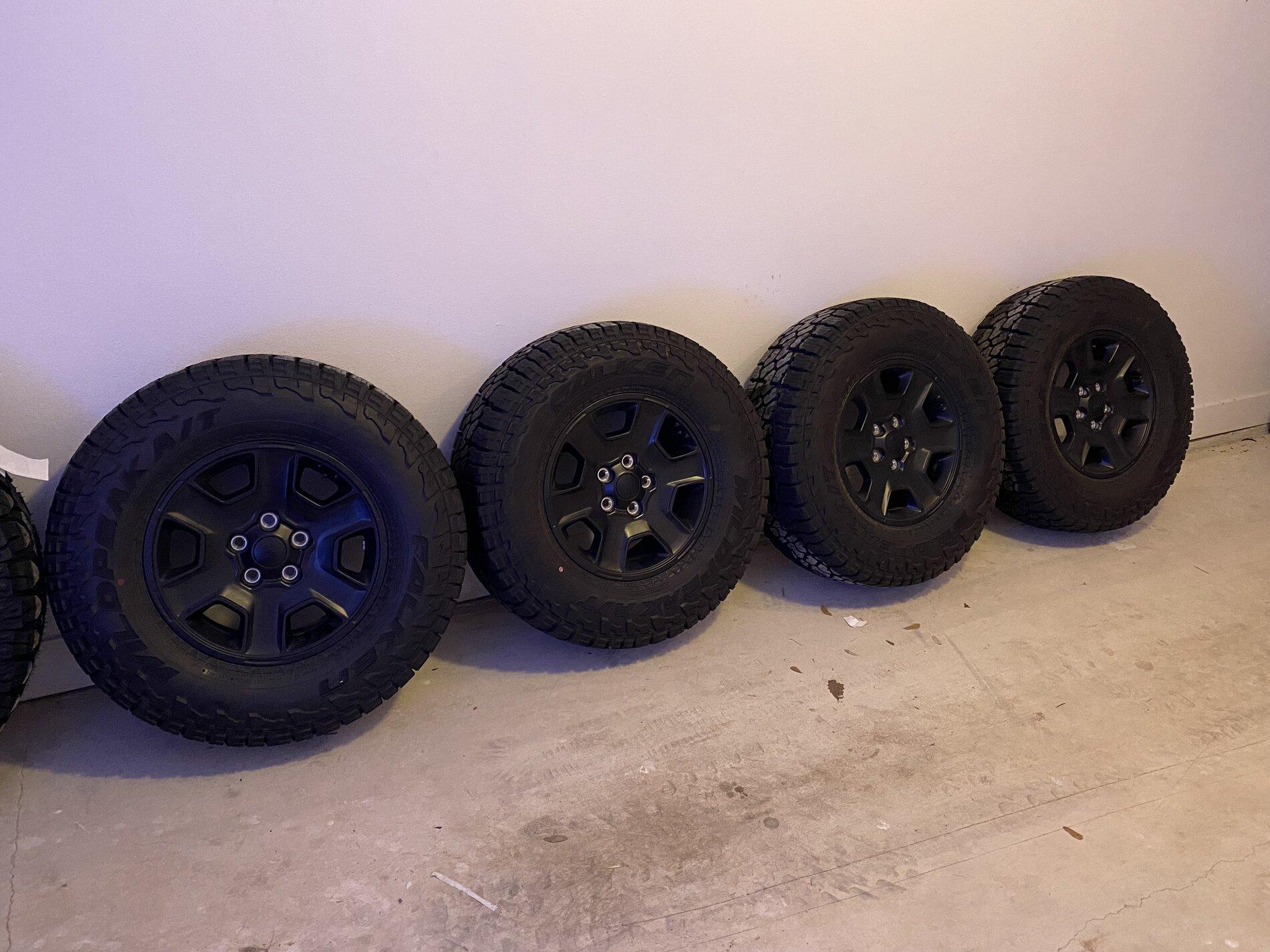 Jeep Gladiator 2021 Mojave Take-off Wheels and Tires: Falken WildPeak A/T3W tires (5 total) IMG_7418