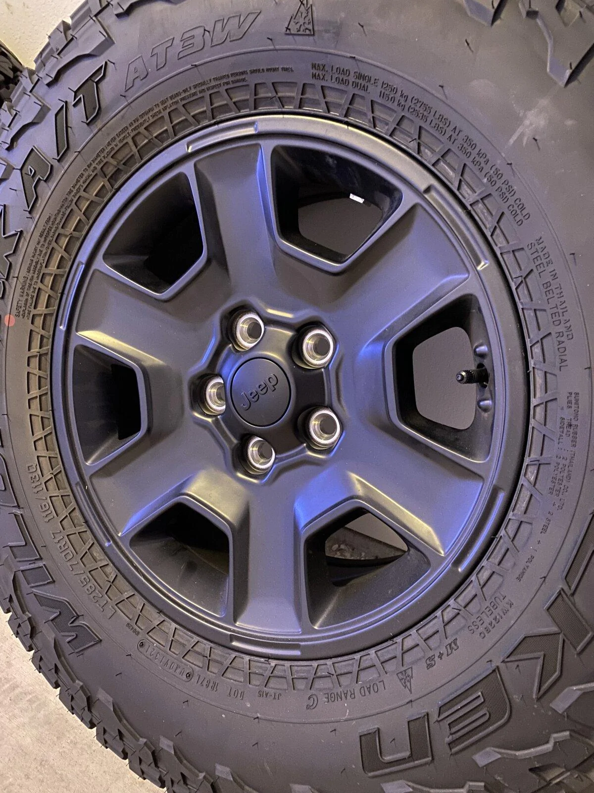 Jeep Gladiator 2021 Mojave Take-off Wheels and Tires: Falken WildPeak A/T3W tires (5 total) IMG_7426