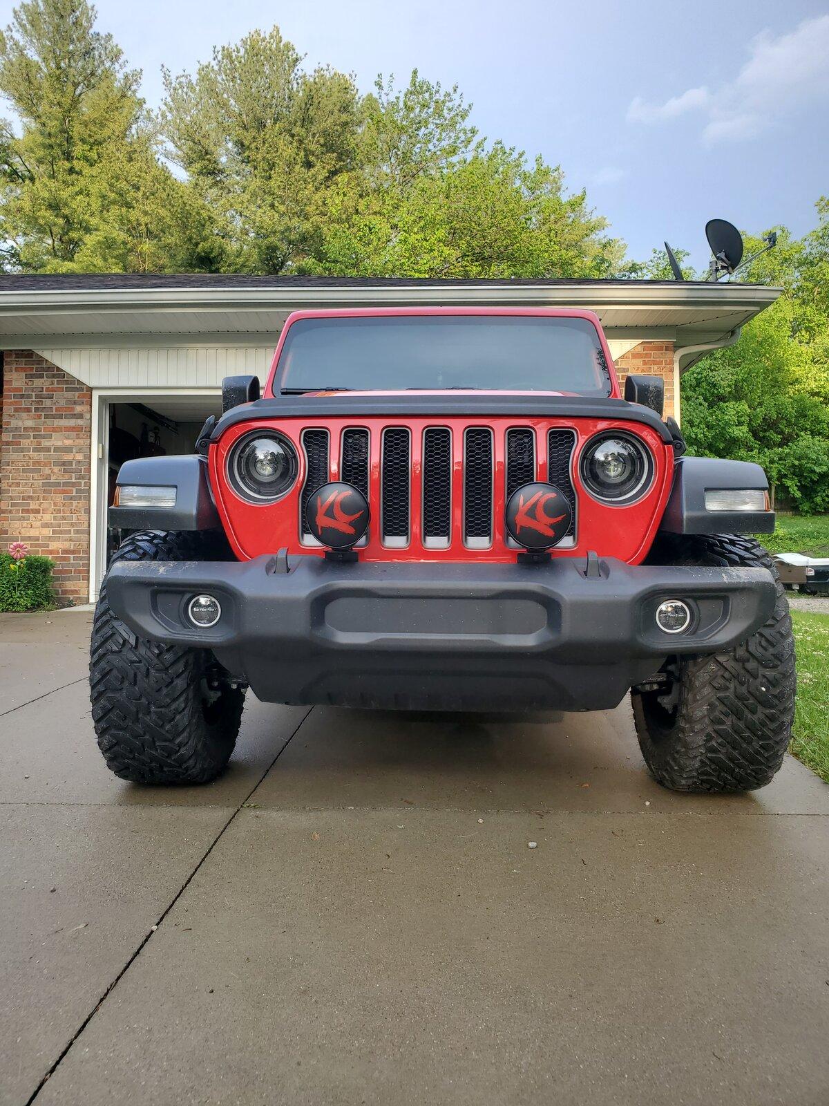Jeep Gladiator Suggestions for mounting lights to the plastic front bumper… 20210506_184748