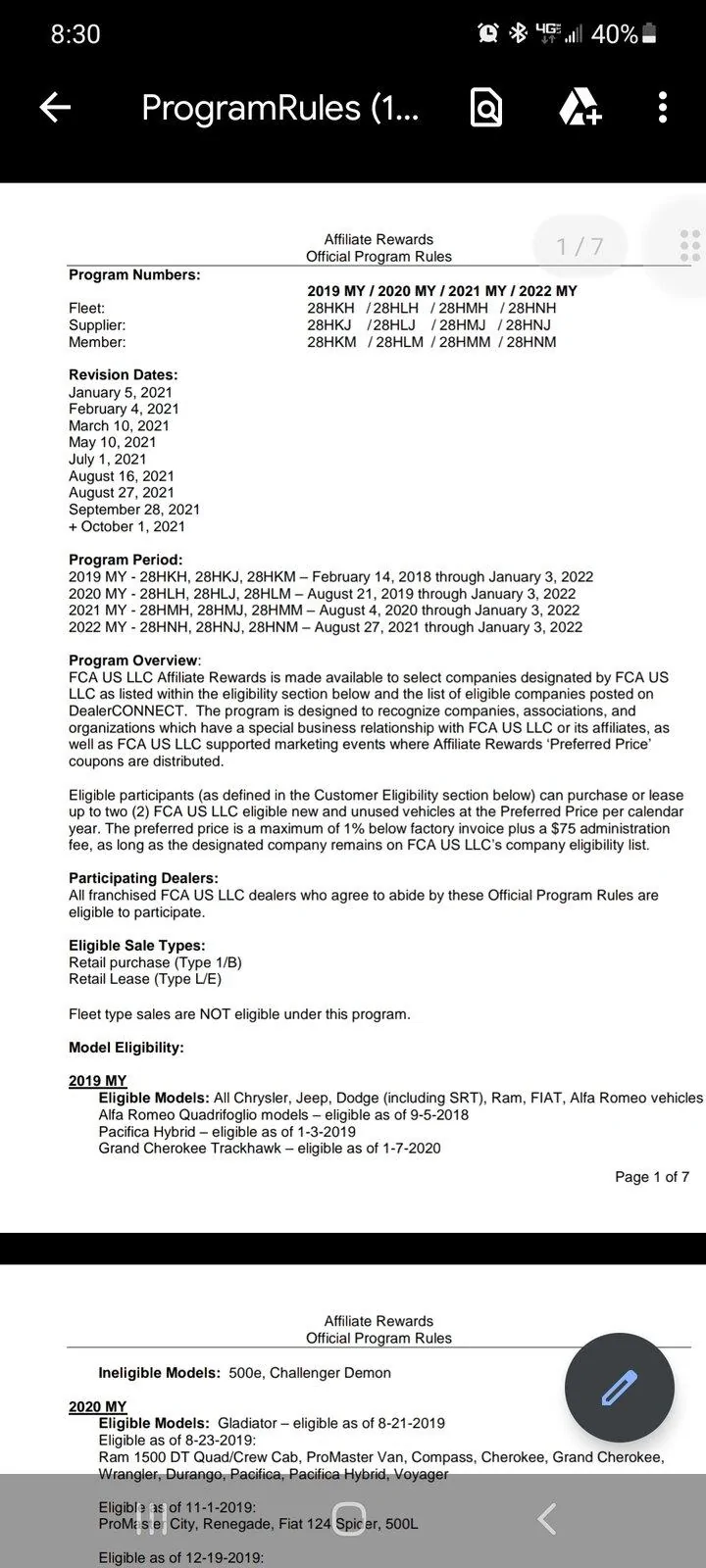 Jeep Gladiator FCA Affiliate is back... Screenshot_20211025-203033_Driv