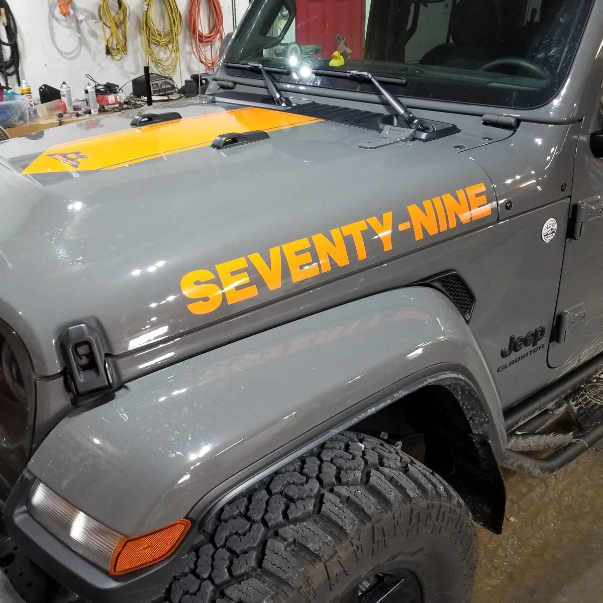 Jeep Gladiator Sting Gray build; Jeep #79 decals6