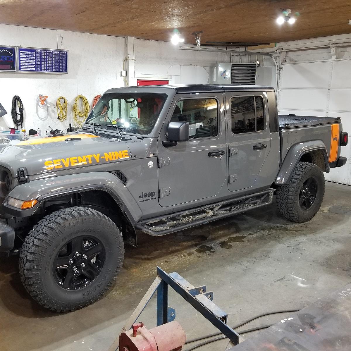 Jeep Gladiator Sting Gray build; Jeep #79 decals7