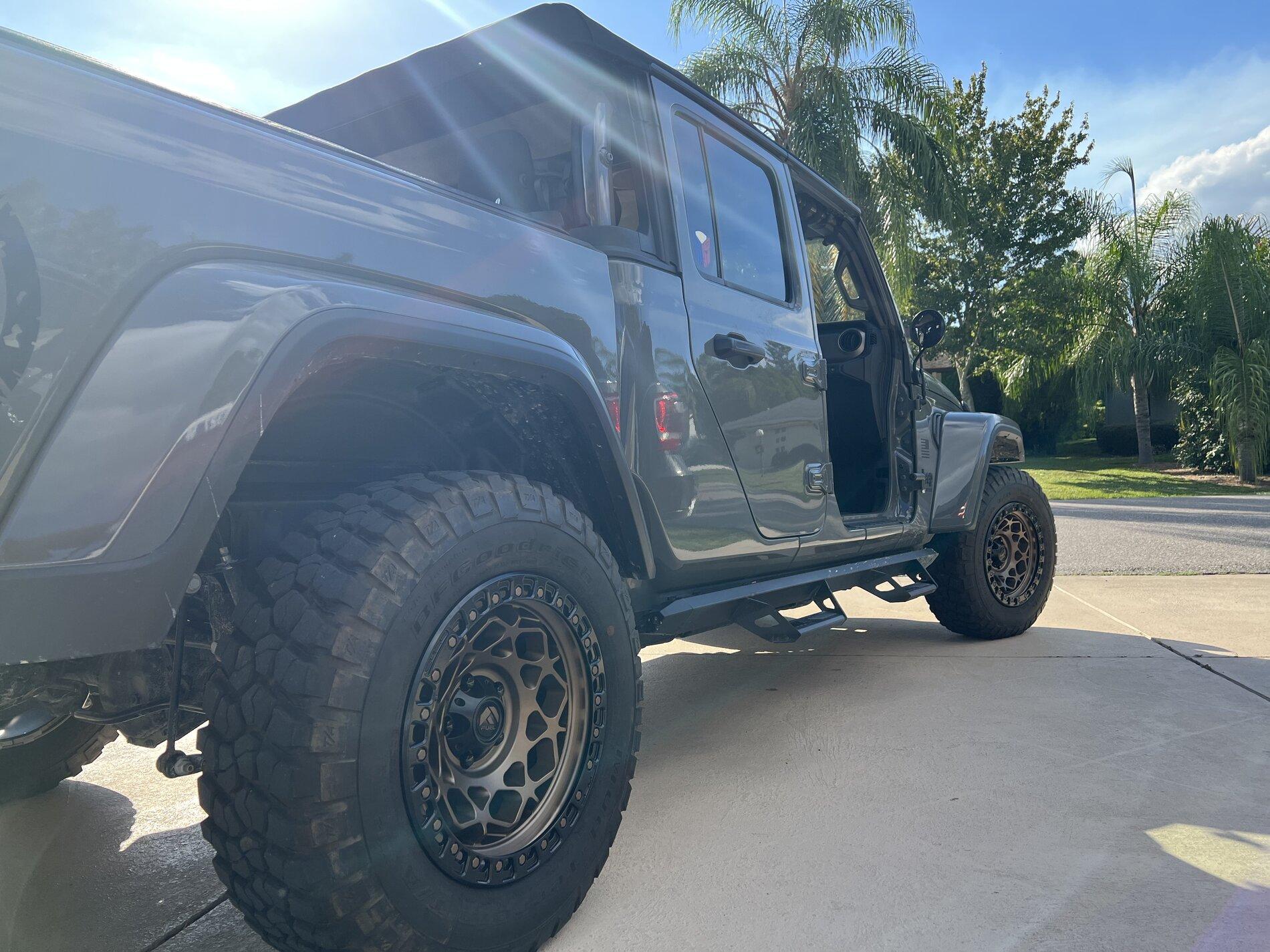 Jeep Gladiator I am picking out Tires/Wheels for my new JTRD. Need help decided between offsets. E2F6CE0D-3092-4946-8A7F-3B1B80371B4F