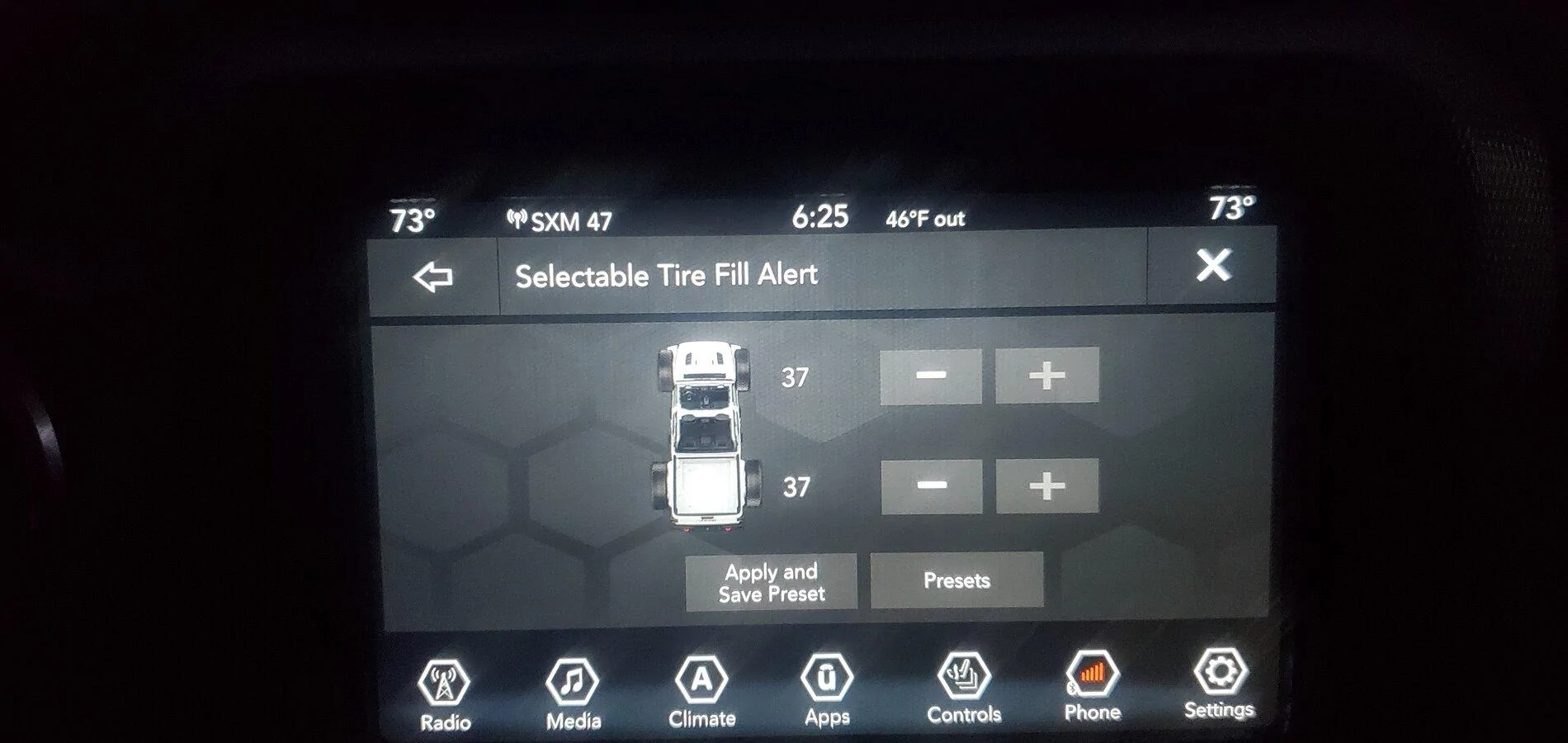 Jeep Gladiator Tire Fill Alert System Availability? 20211102_182537