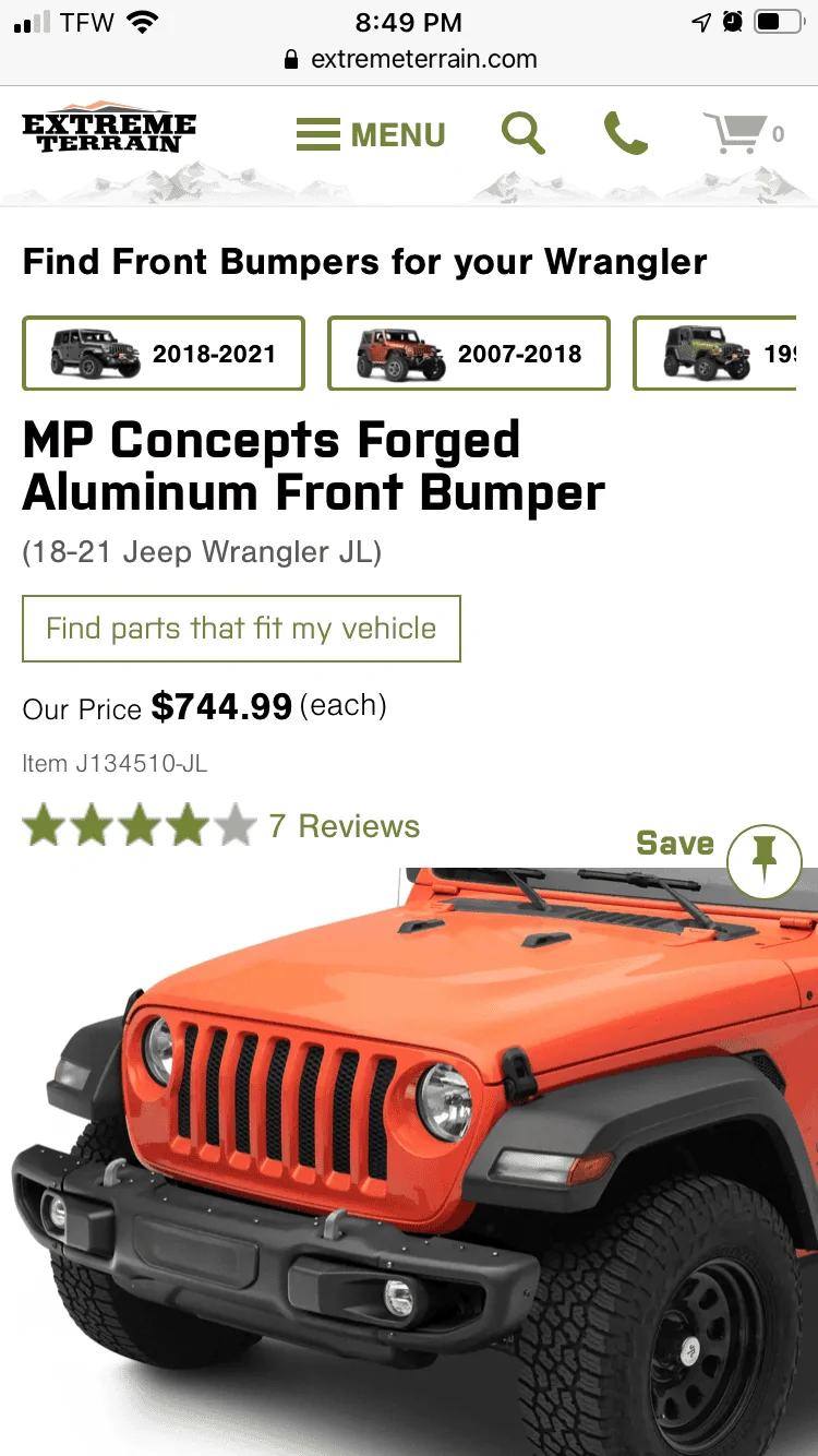 Jeep Gladiator WTB OEM Rubicon steel bumper. 4669B582-A929-4B26-9812-788B6D4669A2