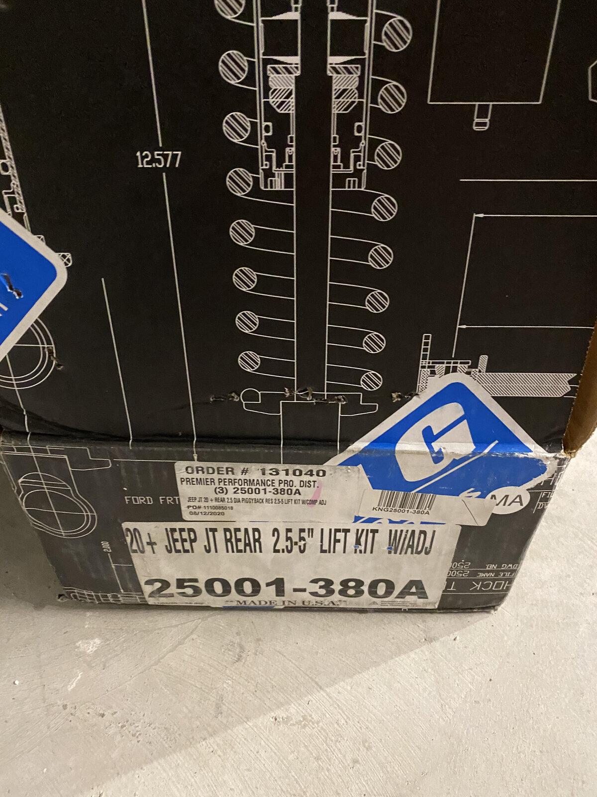 Jeep Gladiator ($2600 shipped) King 2.5 Performance Series shocks (3-5" Height) with ADJUSTERS! NEW IN BOX. photo6