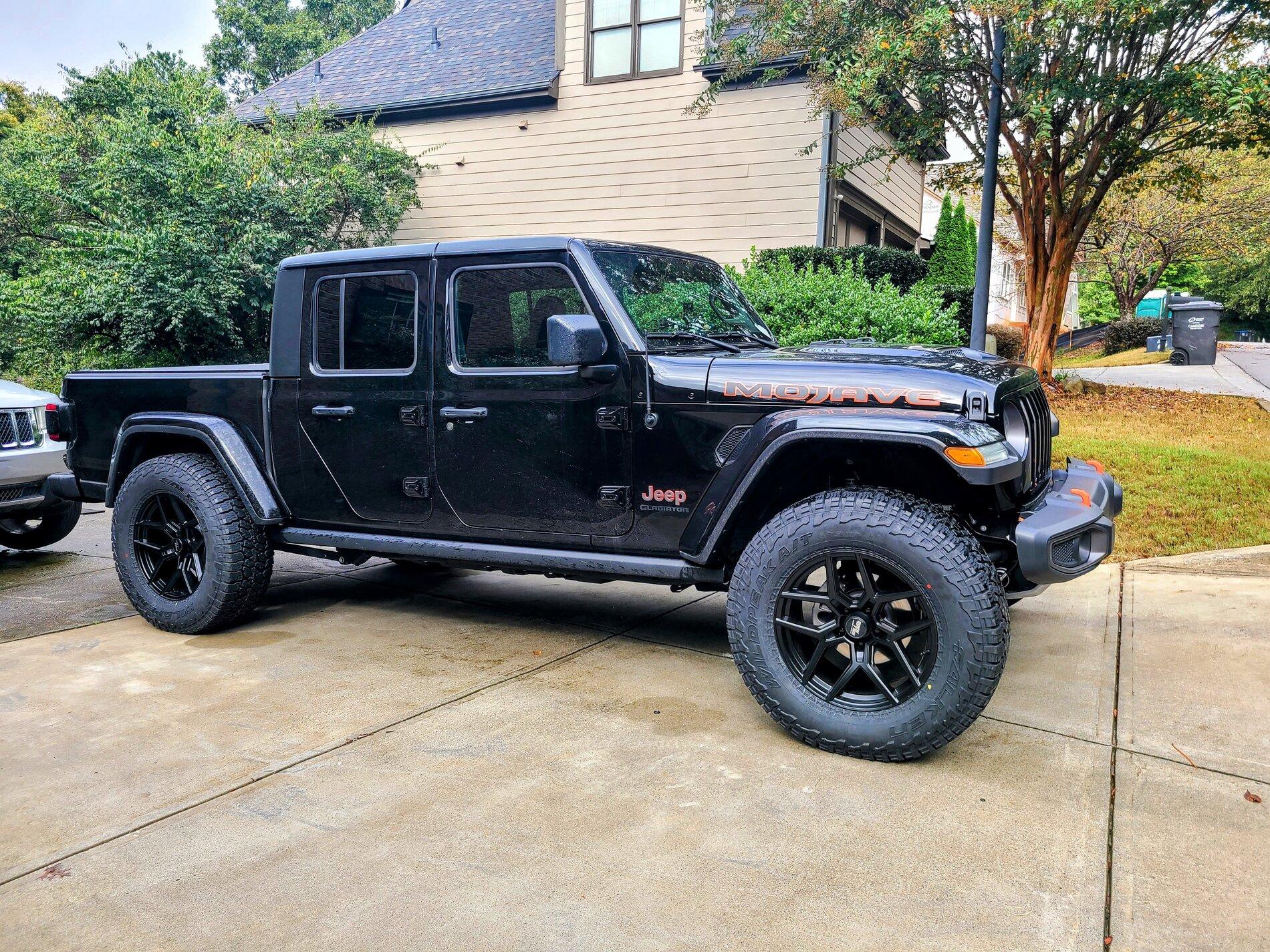 Jeep Gladiator Stock Mojave wheel upgrade 20211007_105726~2