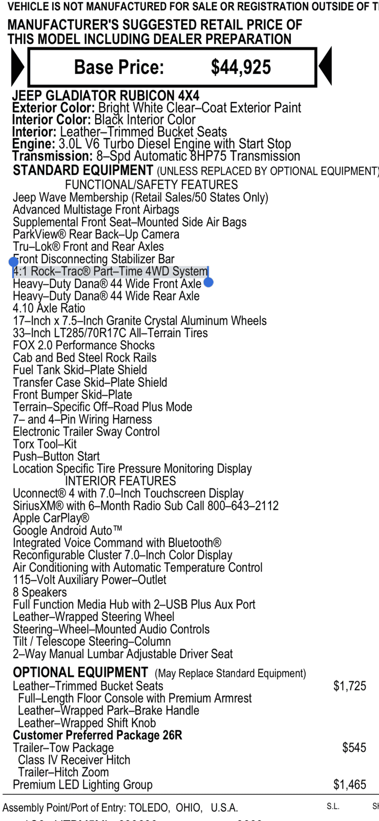 Jeep Gladiator So…what transfer case do I have? 1DED691E-F88B-4D36-ABA0-F7C0B76D3D15