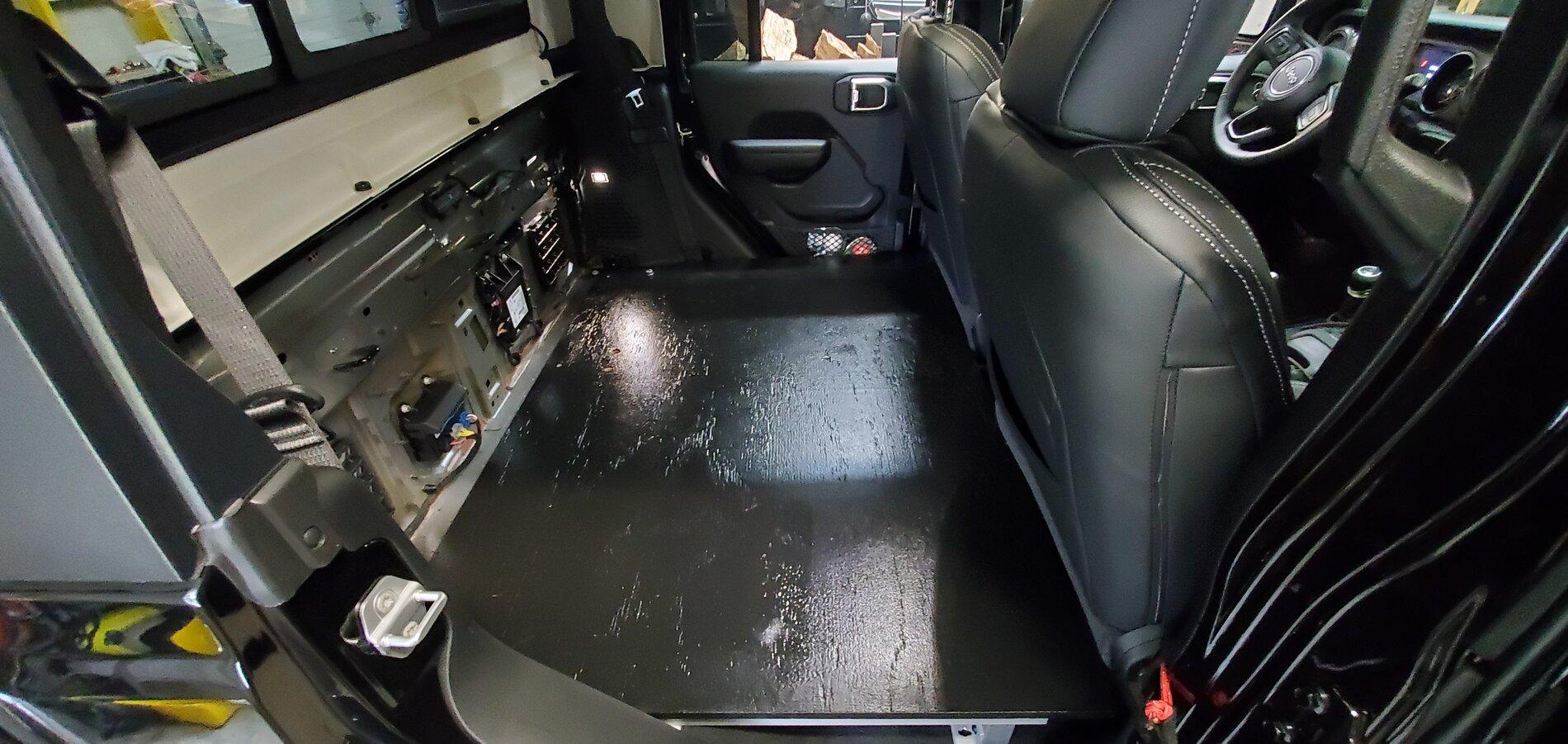 Jeep Gladiator Rear seat delete/dog deck/vertical storage compartment build 20211110_102041