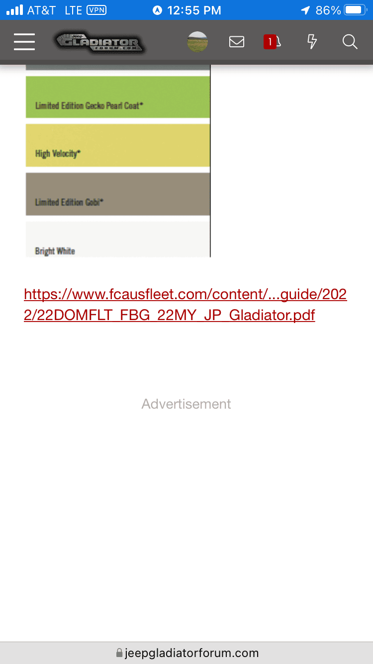 Jeep Gladiator I might have found the full 2022 Gladiator color list!!! BAED89CA-1B7D-40C4-9DA6-CFE5226844C8