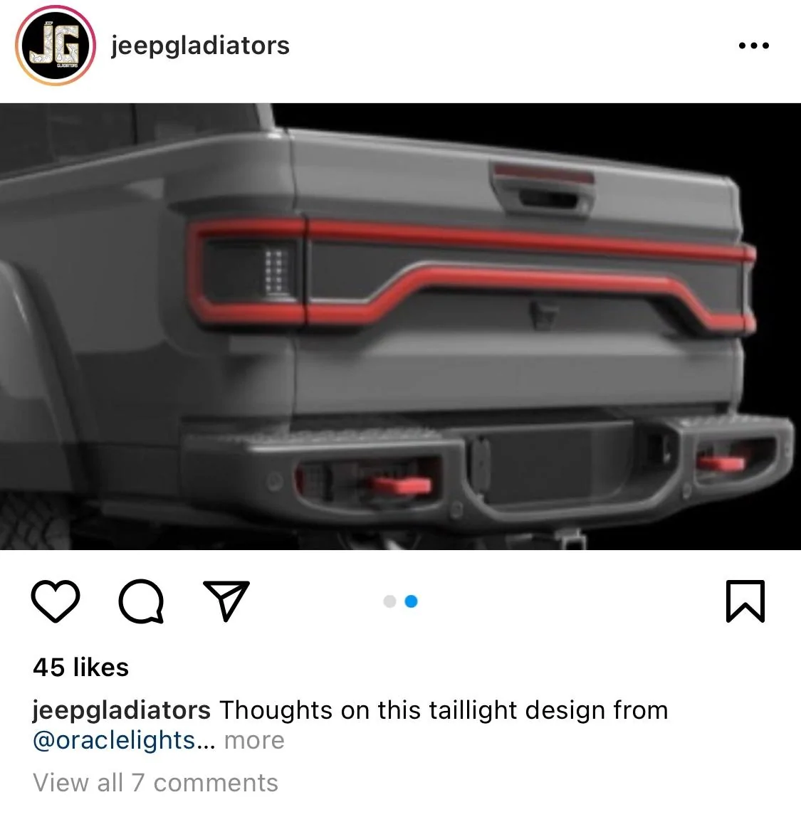 Jeep Gladiator Just saw this on Instagram, Tailgate brake light concept. F63687B2-5F26-46C2-A7E6-67BD27AED461