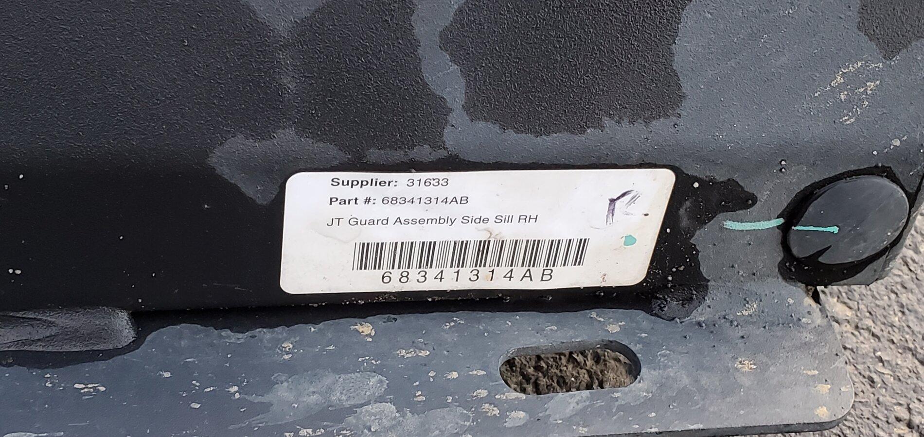 Jeep Gladiator Factory JR Rubicon "Rock Sliders" $100 with all hardware or $150 delivered "locally".  And factory trail rails - read below 20211031_172613
