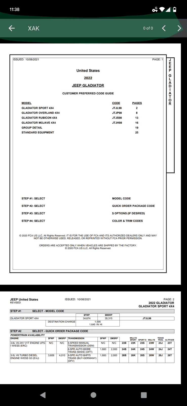 Jeep Gladiator 2022 Order Sheets or Window Stickers? Screenshot_20211113-233819~2