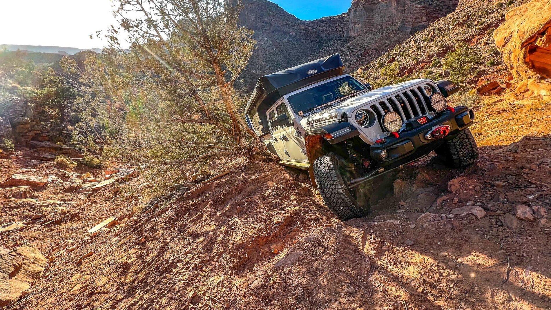 Jeep Gladiator The Rose Garden Hill? In our Gladiator Rubicon EcoDiesel? With a slide in camper? 7B2A91B3-0E36-4539-9D34-0B1DD22F5194
