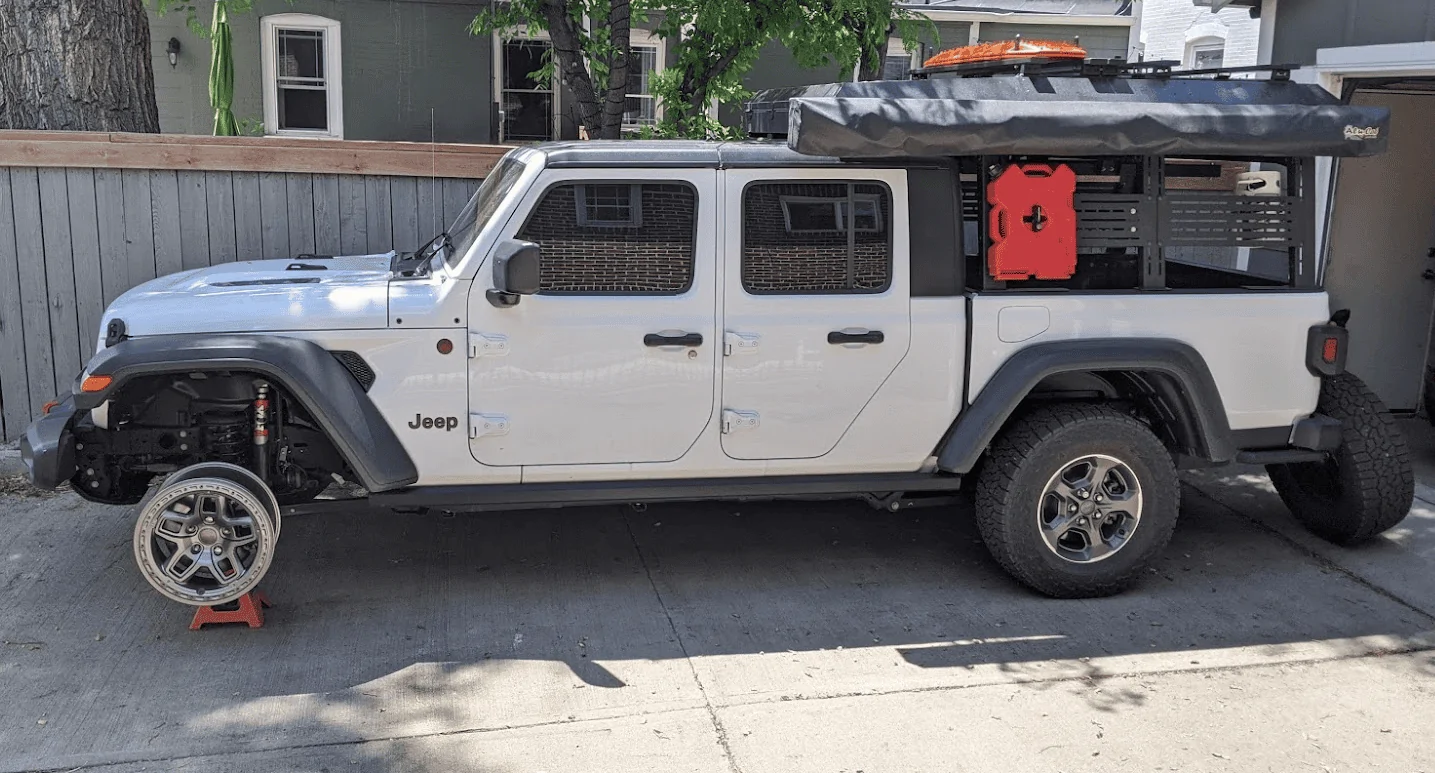 Jeep Gladiator Anyone running Jk Borah wheels how much do they stick out? 1637183452272