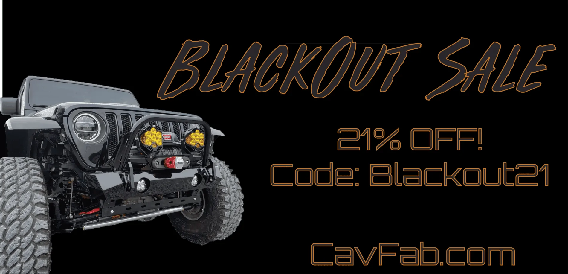 Jeep Gladiator CavFab MASSIVE Black Friday Sale / LIVE NOW BlackoutSaleJLTEST
