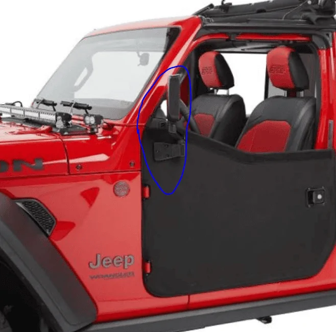 Jeep Gladiator Best mirror for use with Bestop Fabric Doors 1637601751912