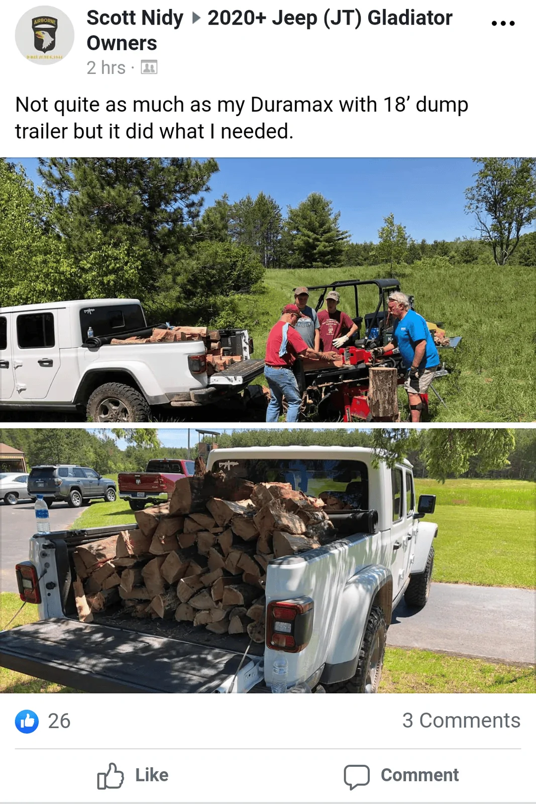 Jeep Gladiator Finally the bed hauling... Screenshot_20190623-115716~2