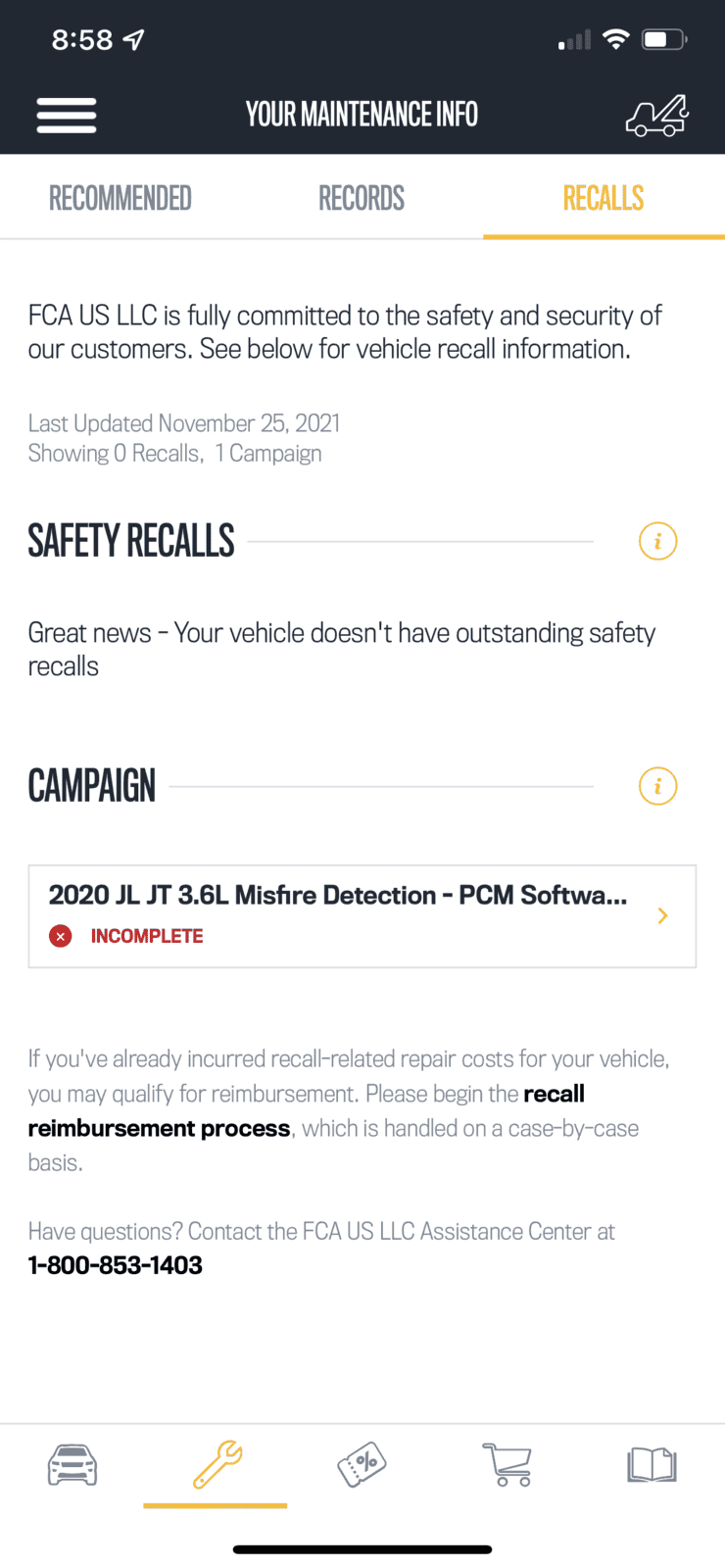 Jeep Gladiator Car Fax Email about a Recall (3.6) CC74A9BD-E345-41ED-9FAD-3BFC459C1CE3
