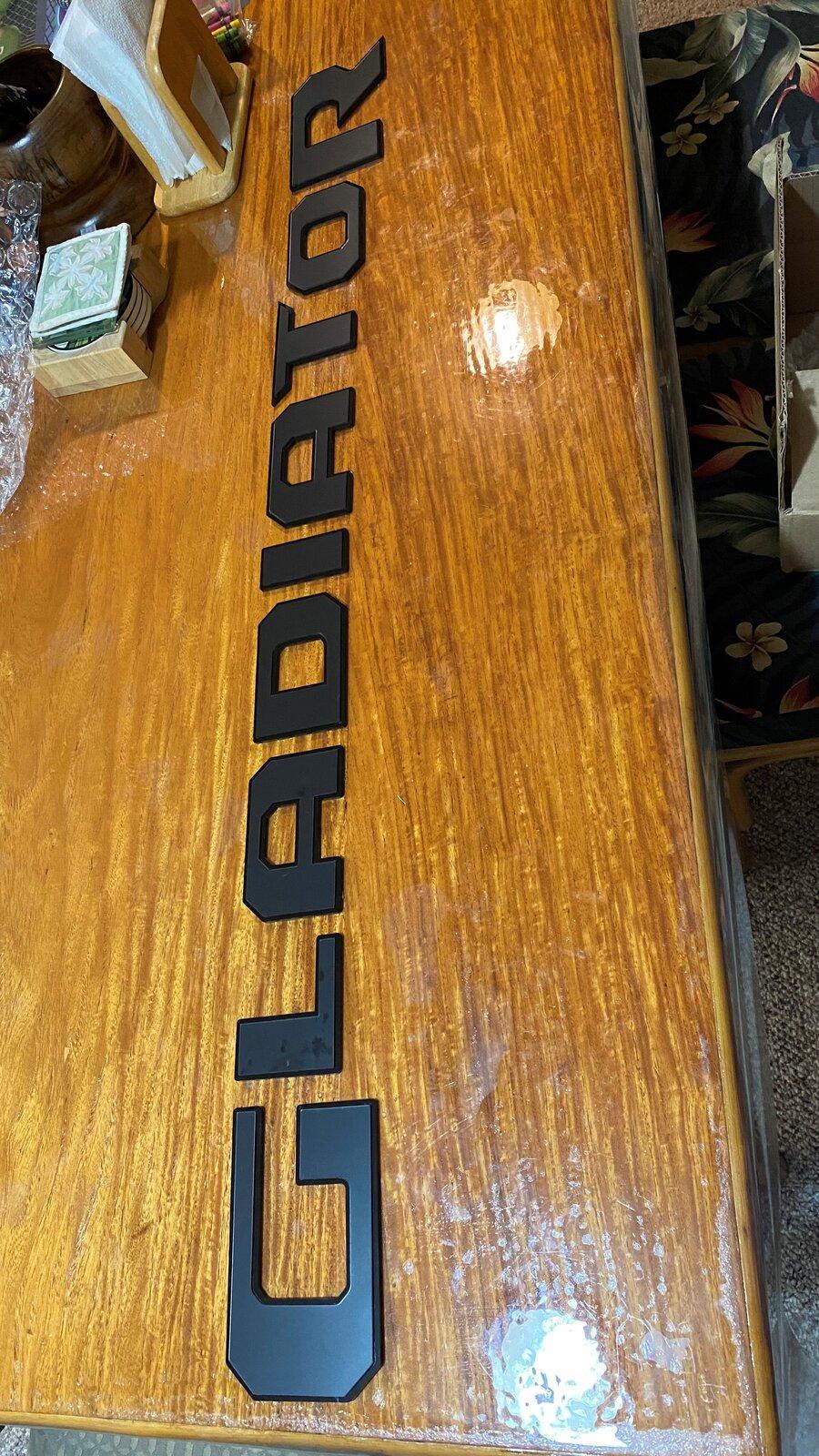 Jeep Gladiator The last Gladiator Tailgate Badge You Will Ever Need! Letterin