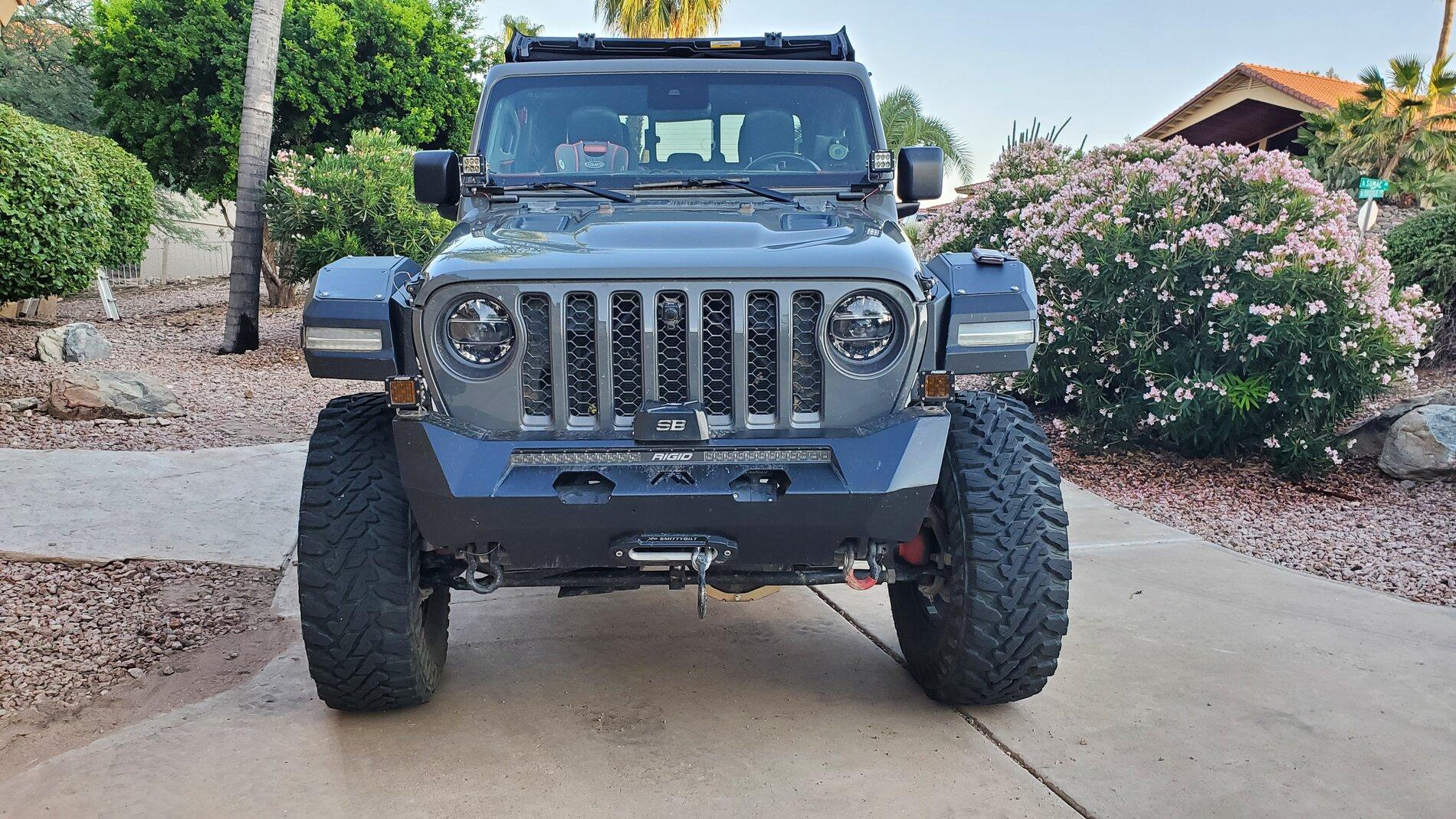 Jeep Gladiator !!! Ultimate Fab Four Front Bumper, lights and winch package $2300!!! 20210908_180742