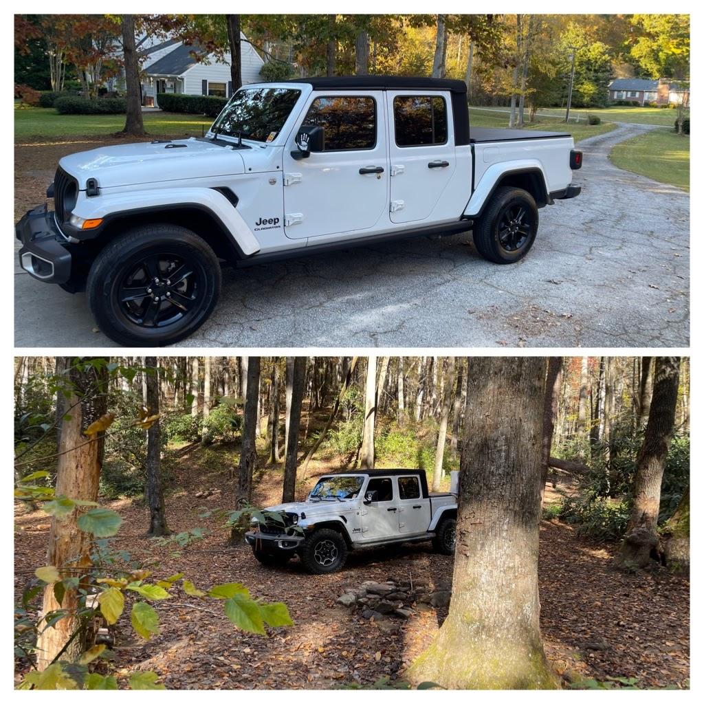 Jeep Gladiator The Philistine thread - non-lifted Gladiators and not likely to be, either E28883E7-E055-4652-96BC-258A82A99440-COLLAGE