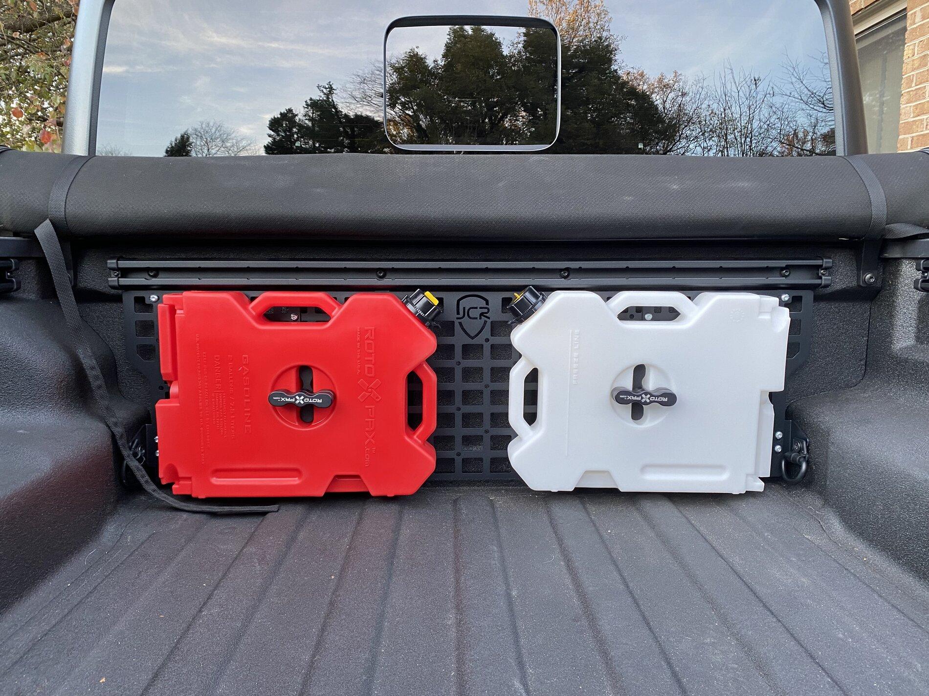 Jeep Gladiator Bed MOLLE Panels comparison chart JCR Front Molle Panel