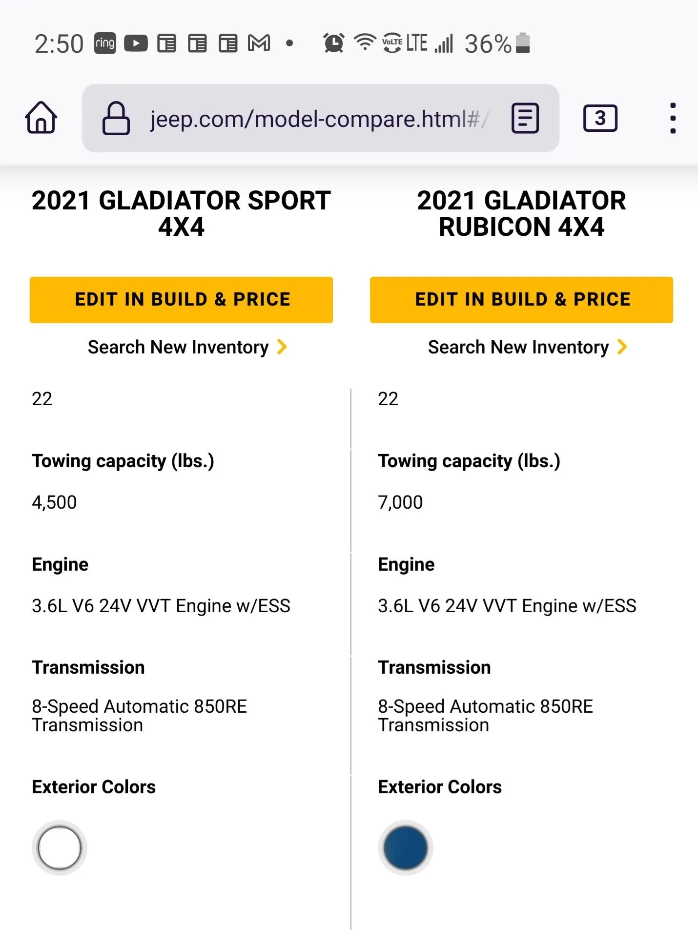 Jeep Gladiator Should I go Rubicon or Mojave? Screenshot_20211201-145008_Firefox
