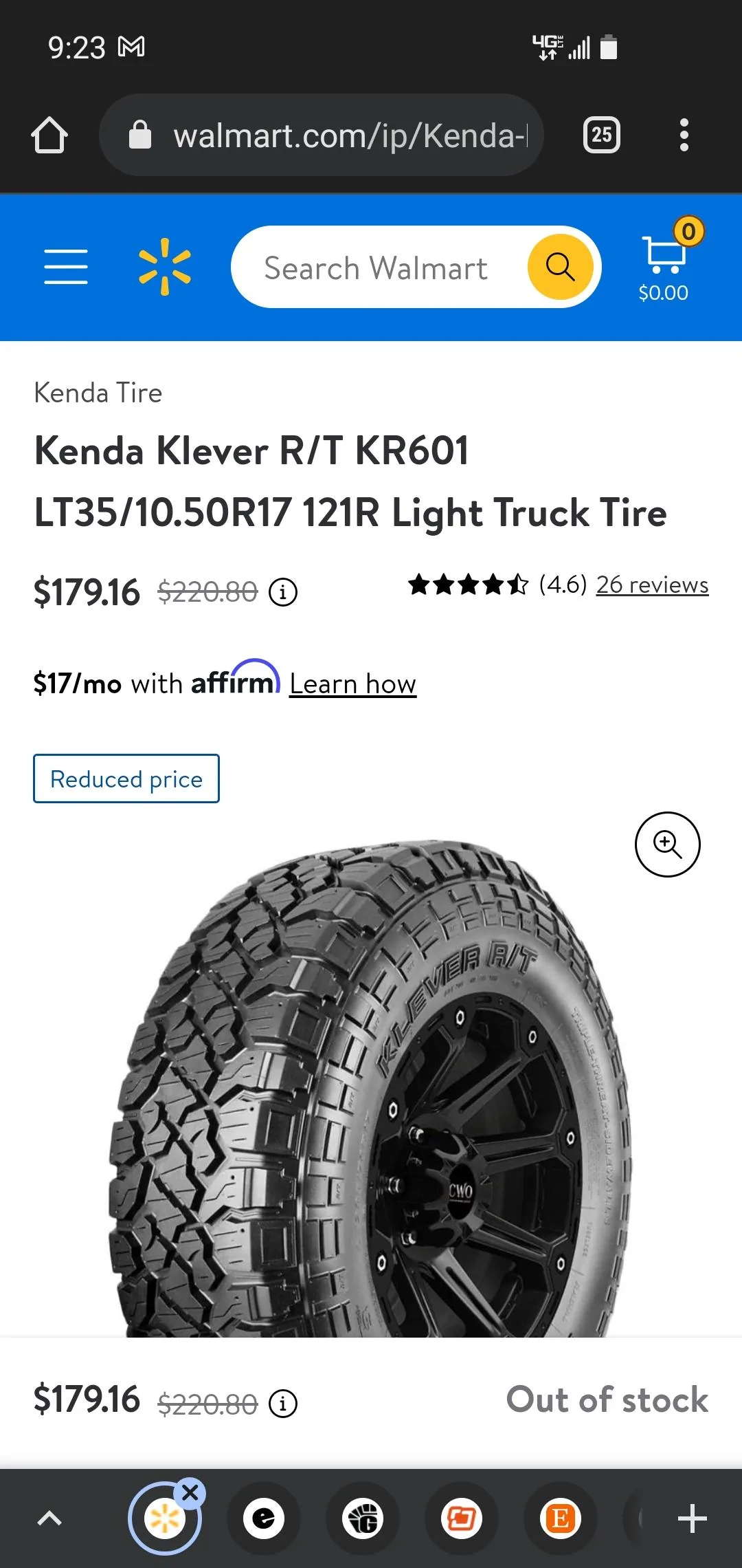 Jeep Gladiator Kenda Klever R/T KR601 35x10.50R17 Screenshot_20211202-092337_Chrom