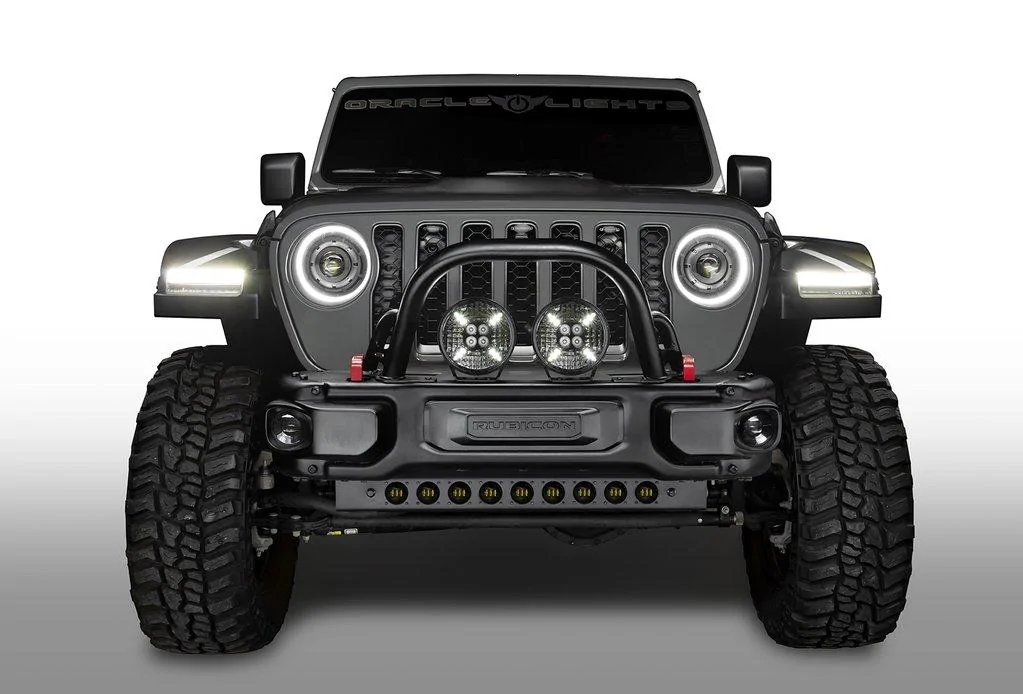 Jeep Gladiator ORACLE Lighting 7" Multifunction 60W LED Spotlight with Post Mount for Jeep Gladiator 2915-023_AN_1024x1024