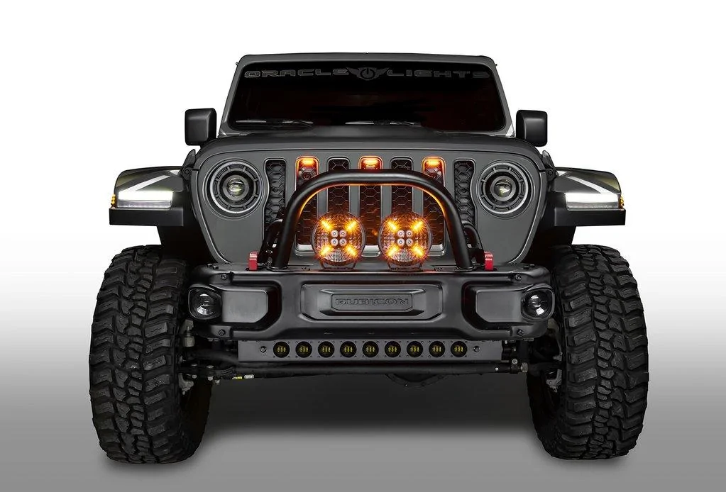 Jeep Gladiator ORACLE Lighting 7" Multifunction 60W LED Spotlight with Post Mount for Jeep Gladiator 2915-023_AM_1024x1024