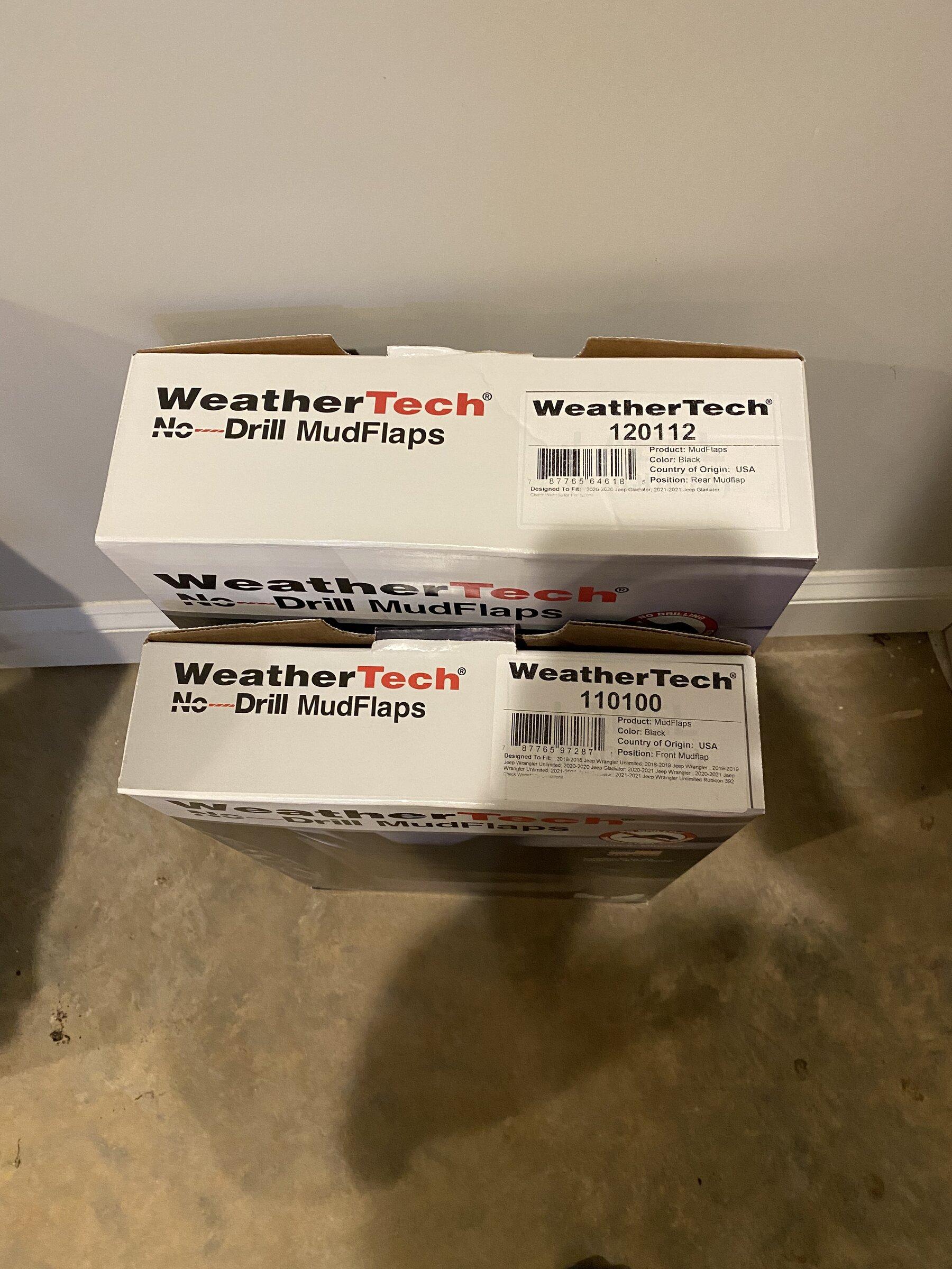 Jeep Gladiator WeatherTech Rubicon no drill mudflaps - NEW 34C7D6CE-3C70-4941-85DA-1976C2734601