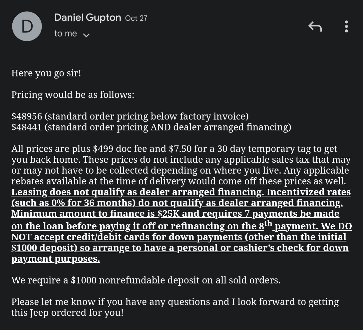 Jeep Gladiator Gupton Motors up to 8% below invoice Screenshot_20211206-100408