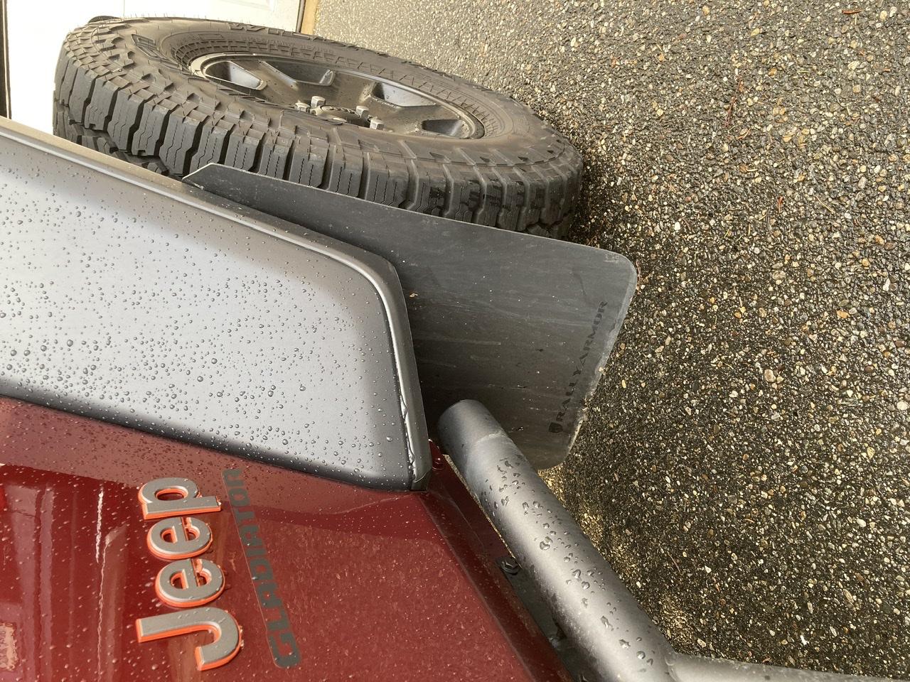 Jeep Gladiator Anybody ever try and make their own set of mud flaps? 8A32A470-D896-4EC8-95C2-8096A2DD8981