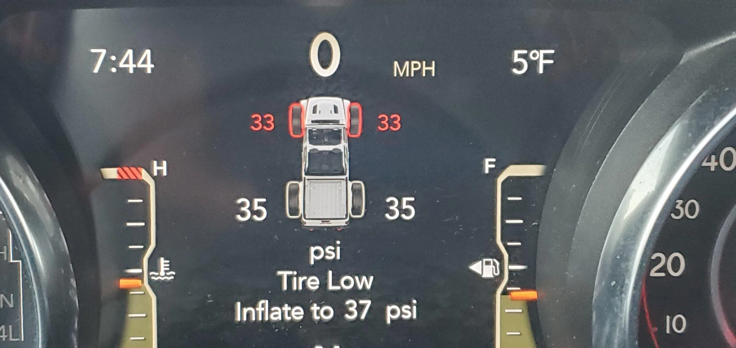 Jeep Gladiator Weather Report!  Show me your exterior temp gauge?! 20211206_074457