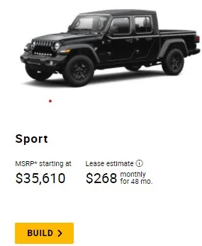 Jeep Gladiator You can now build a 2022 JL on Jeep.com - No JT yet 2022_JT
