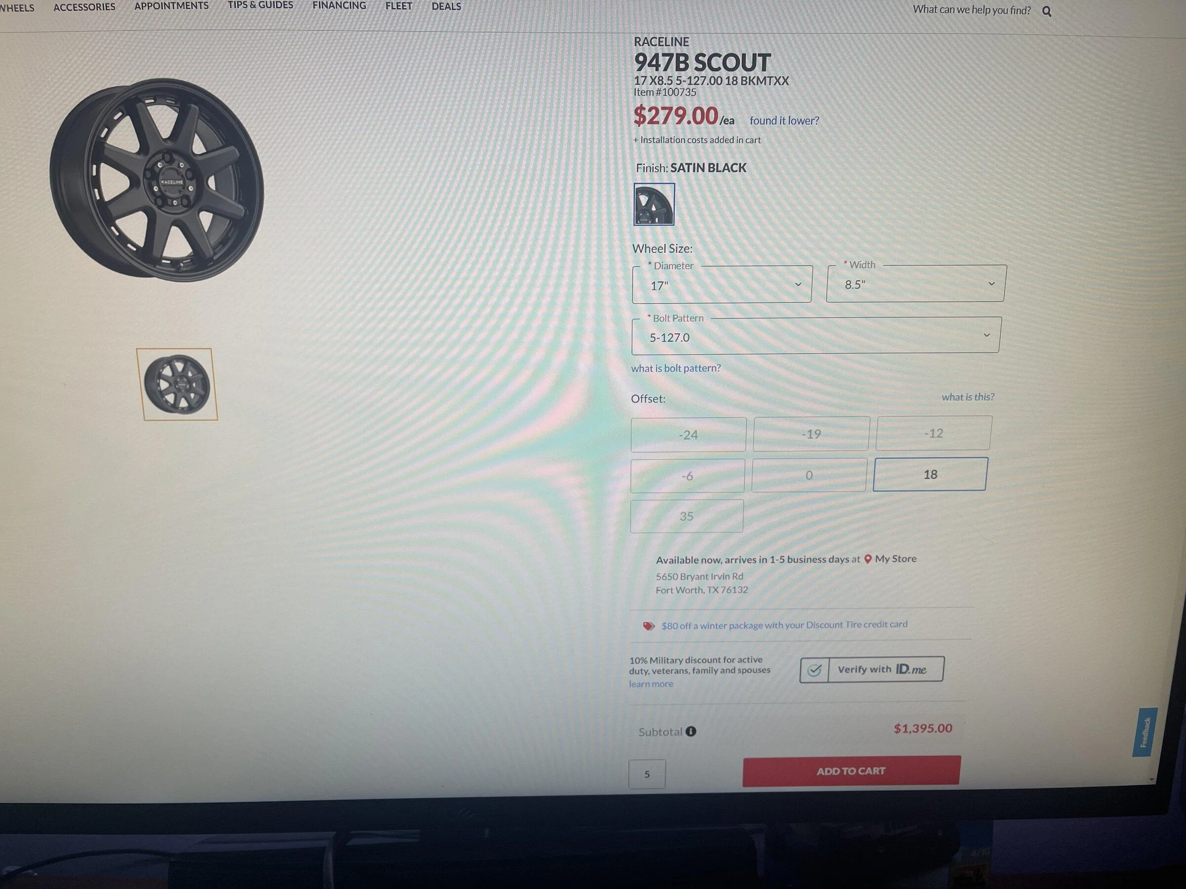 Jeep Gladiator Raceline Scout Wheels 17x8.5 558A6897-E87F-4ADC-A16B-635DA19A63DE