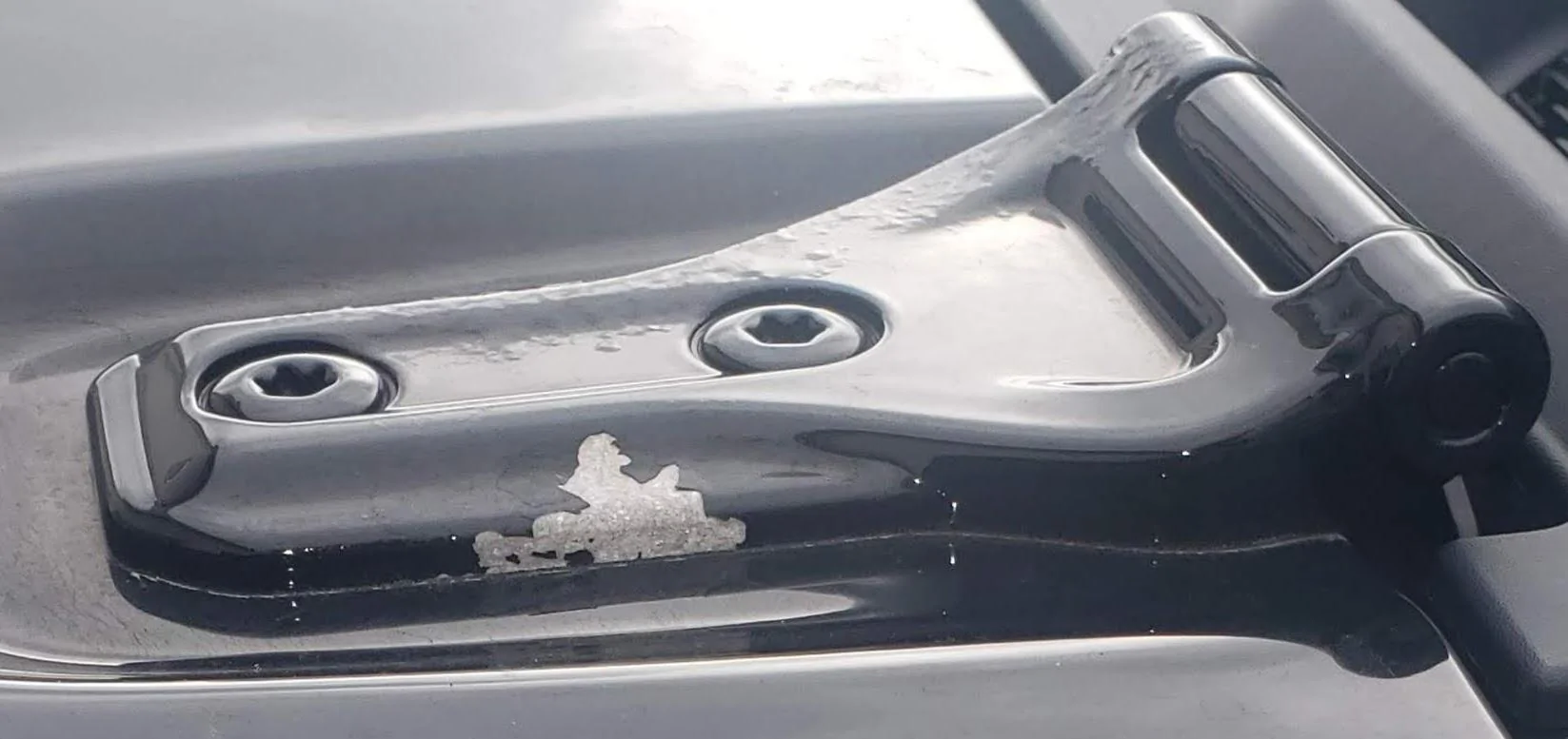 Jeep Gladiator Paint peeling on hood latch 20211011_101916