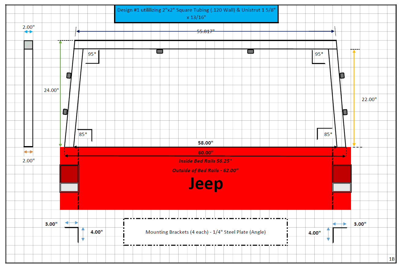 Jeep Gladiator Custom DIY Bed Rack 1639684472993