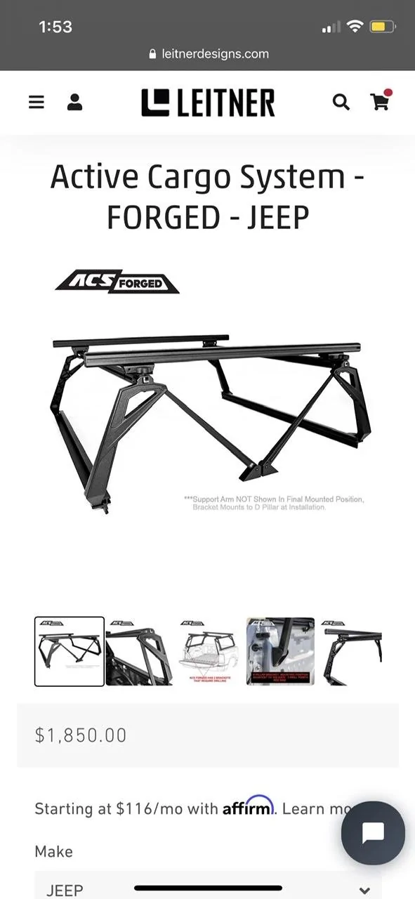 Jeep Gladiator LEITNER ACS FORGED Rack System, GearPod XL. MaxTrax Mounts CDE4A9CD-E15A-4DF8-9F00-3C8F43A1F54A
