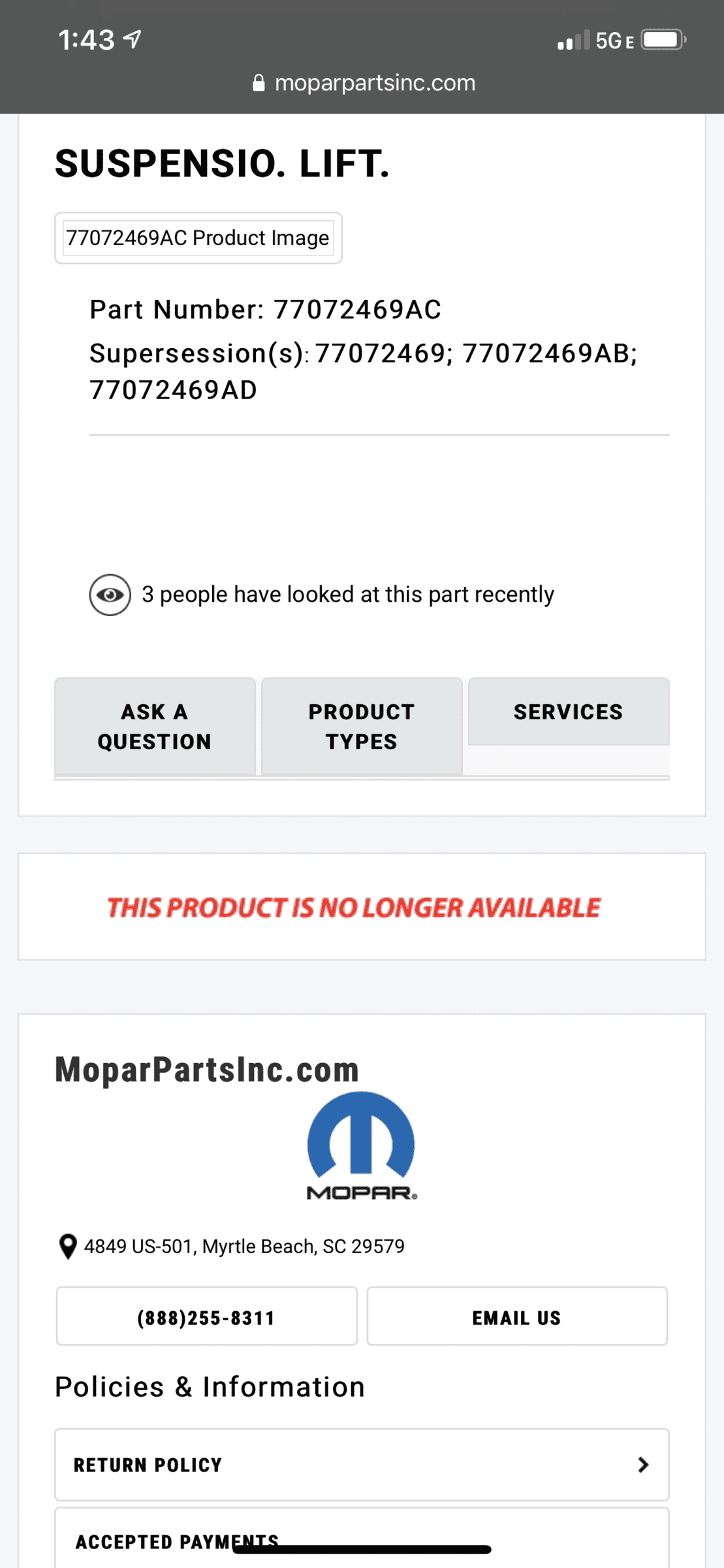 Jeep Gladiator 2” lift part number change 5EF0EDBE-1060-43D8-88BE-13E6423C4BEB