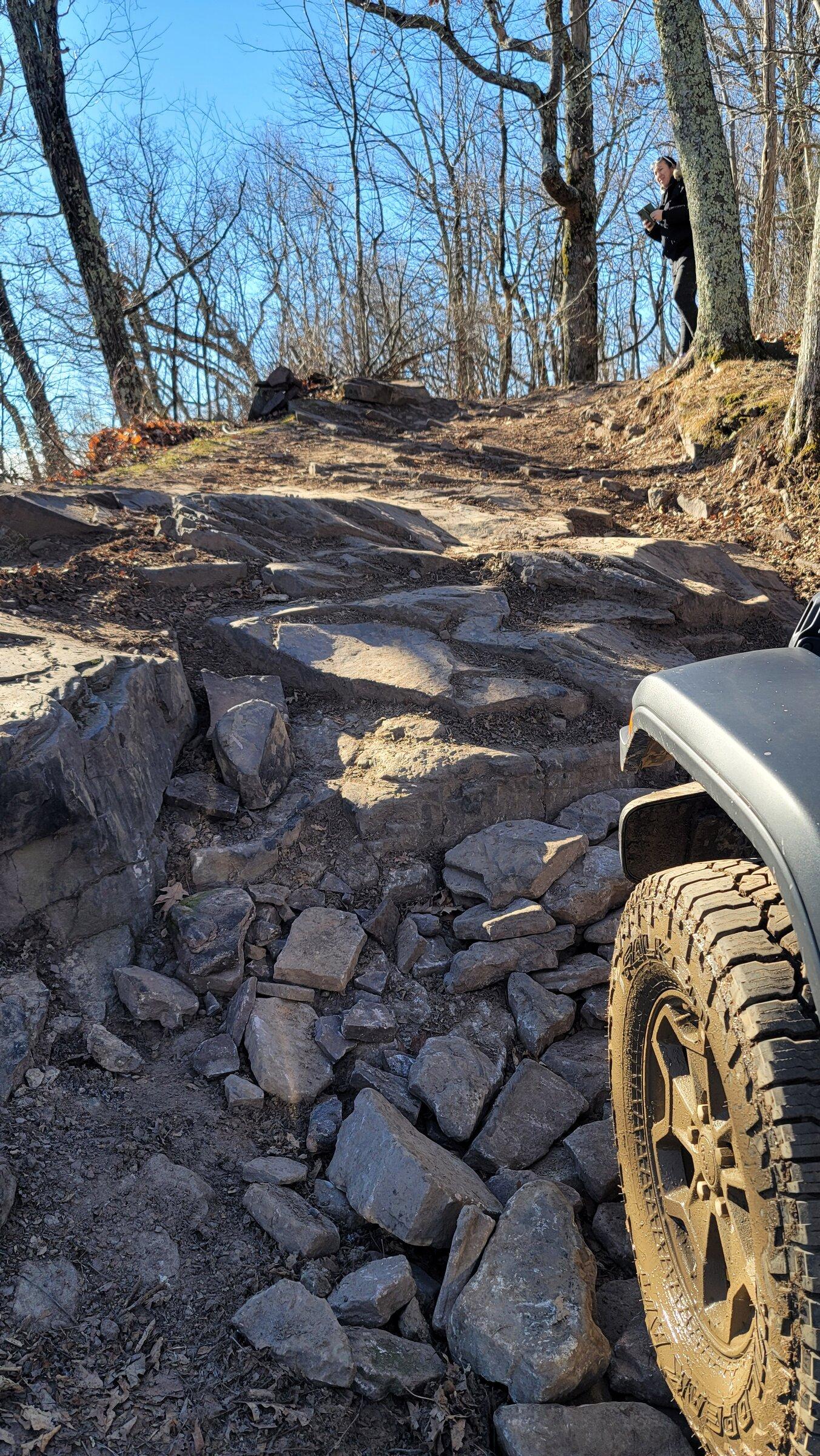 Jeep Gladiator Rocks, Ice, and Mud. Union Springs and Bald Mountain trails 20211220_105648
