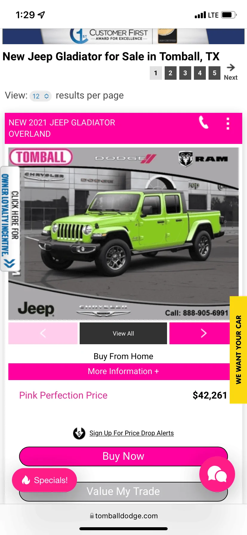 Jeep Gladiator Tomball TX dealership bait and switch? 1640206578075