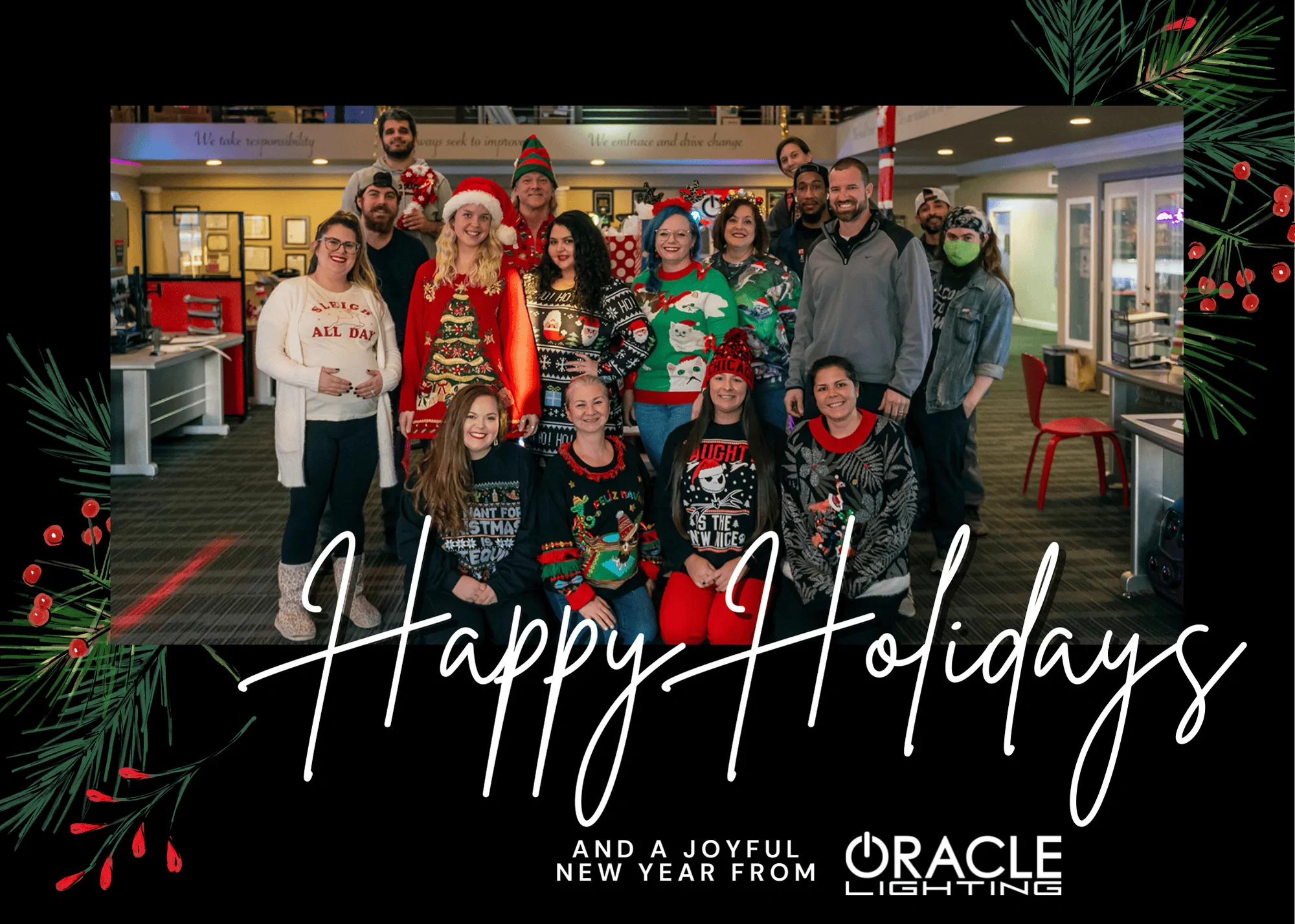 Jeep Gladiator ? Happy Holidays from ORACLE Lighting! holiday card 2021