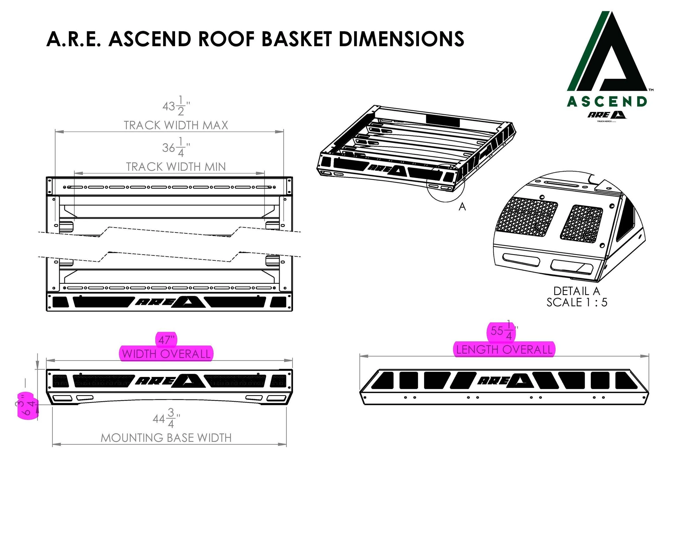 Jeep Gladiator Just ordered my ARE CX Classic... ASCEND5547DimensionalDrawing