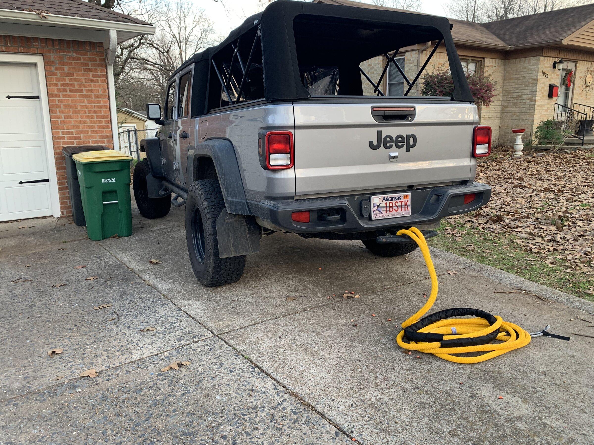 Jeep Gladiator Would you recommend a tow strap or a snatch for recovery; and thoughts on hitch step? A26E43FC-99E6-4D4C-82FE-81DD6EF7958B