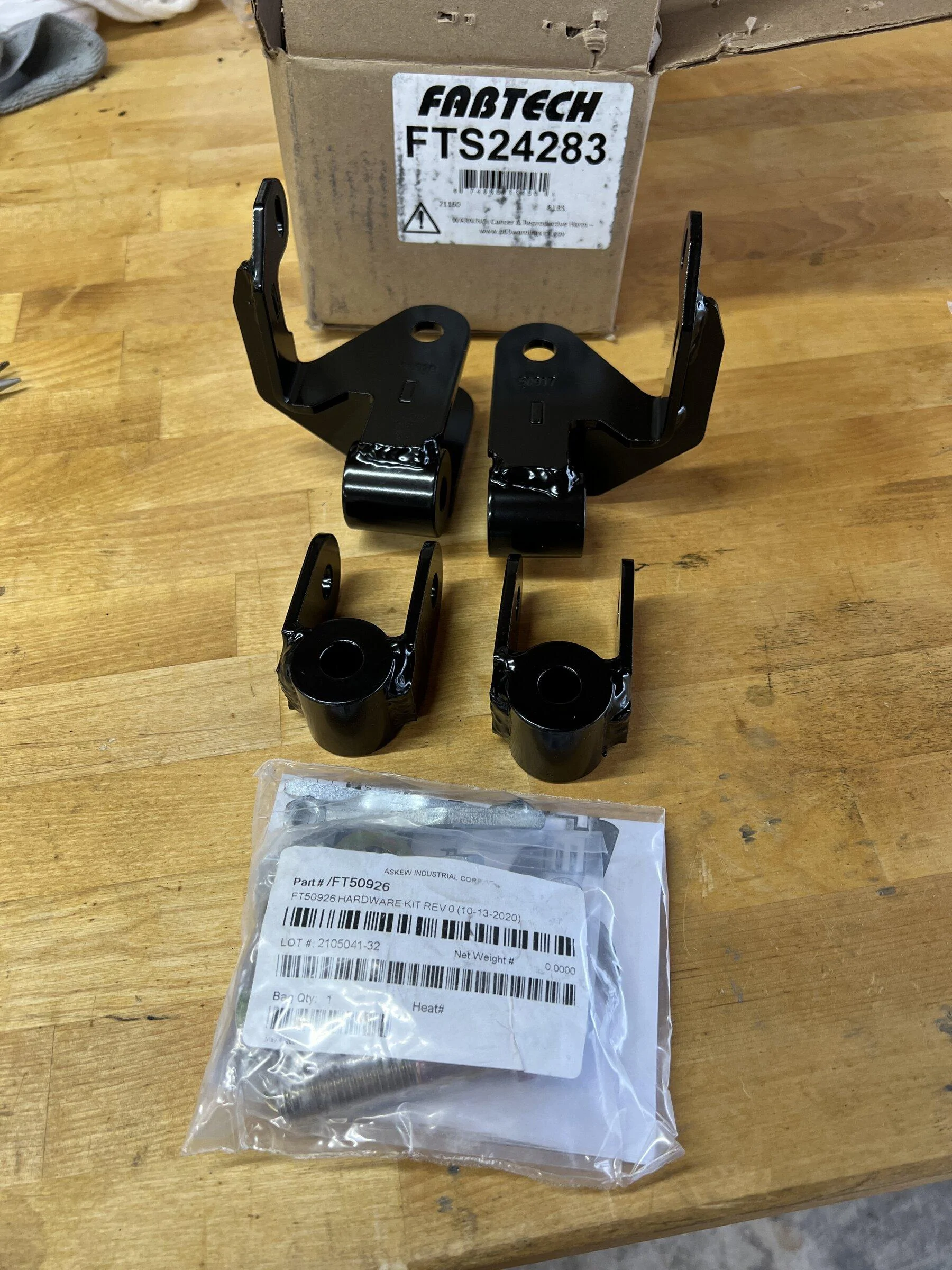 Jeep Gladiator AEV 2" Spacer Kit, Steer Smarts Tie Rod, Teraflex Rear Track Bar Bracket, Fabtech Shock Extensions IMG_0381