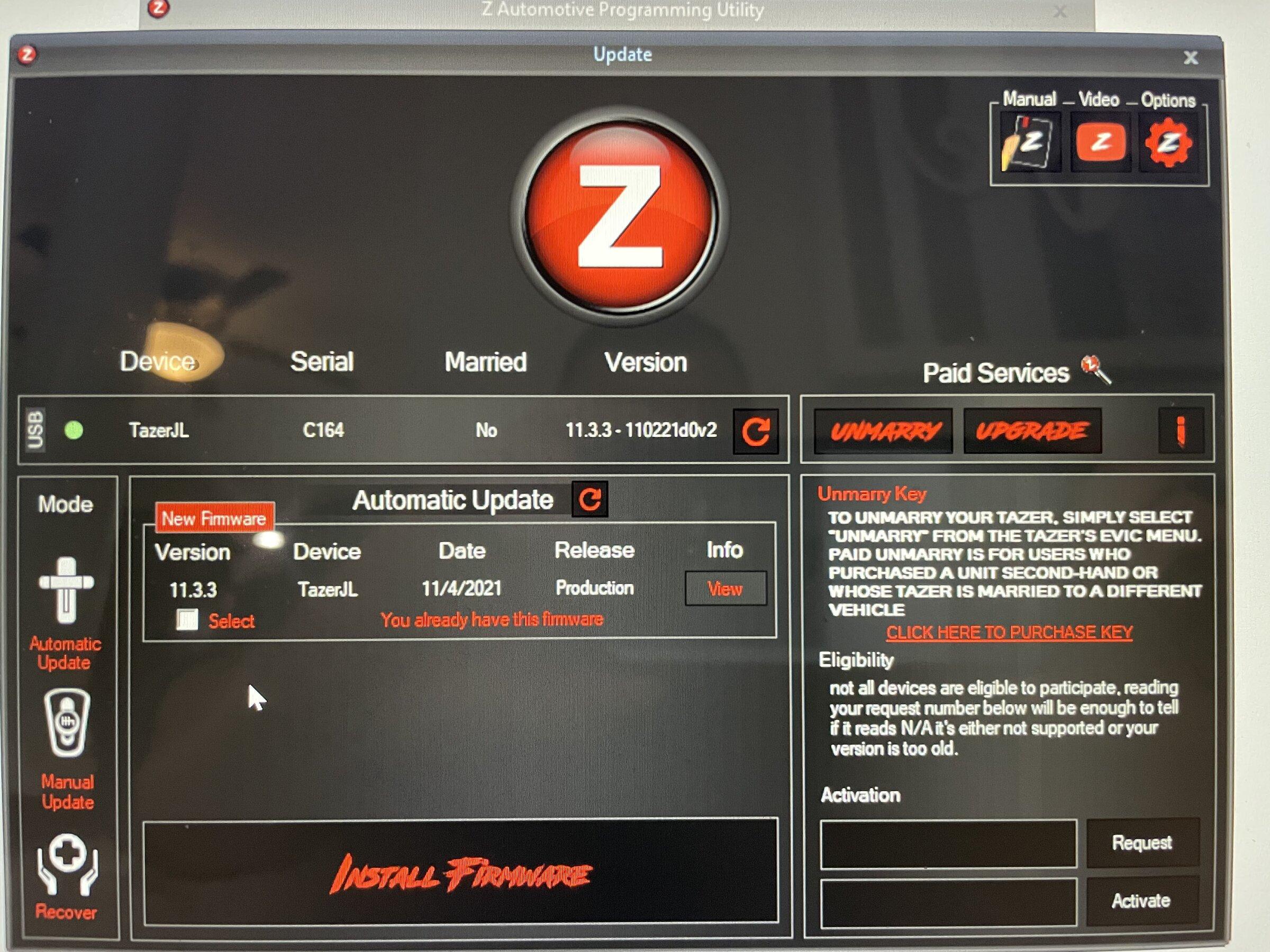 Jeep Gladiator Tazer Lite JL EC5BFFA1-F15C-4D12-BF15-004CB05B1187